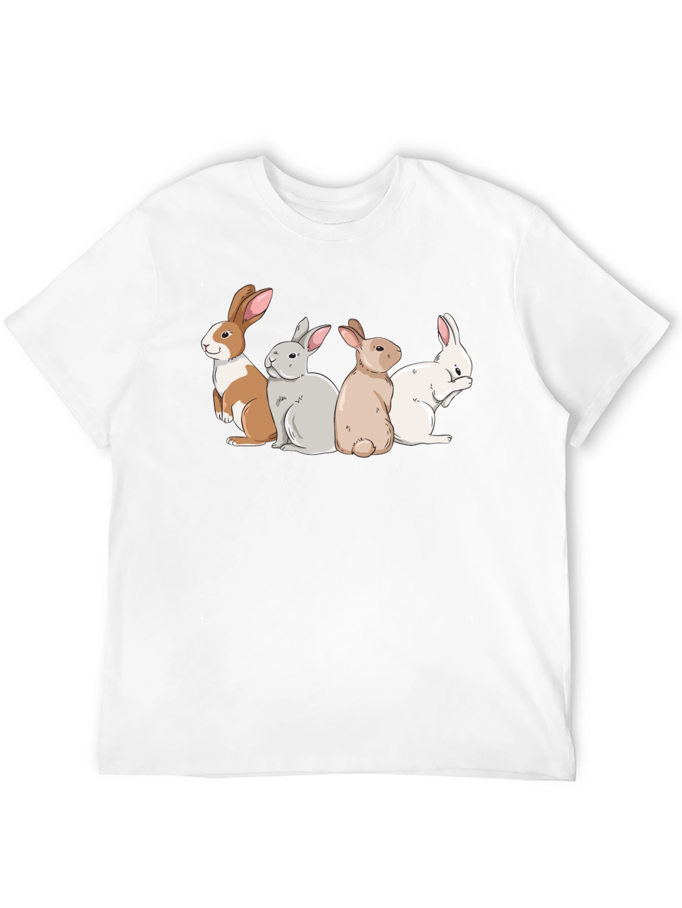 Black Bunny Squad Graphic Tee - Soft Cotton T-Shirt view 12