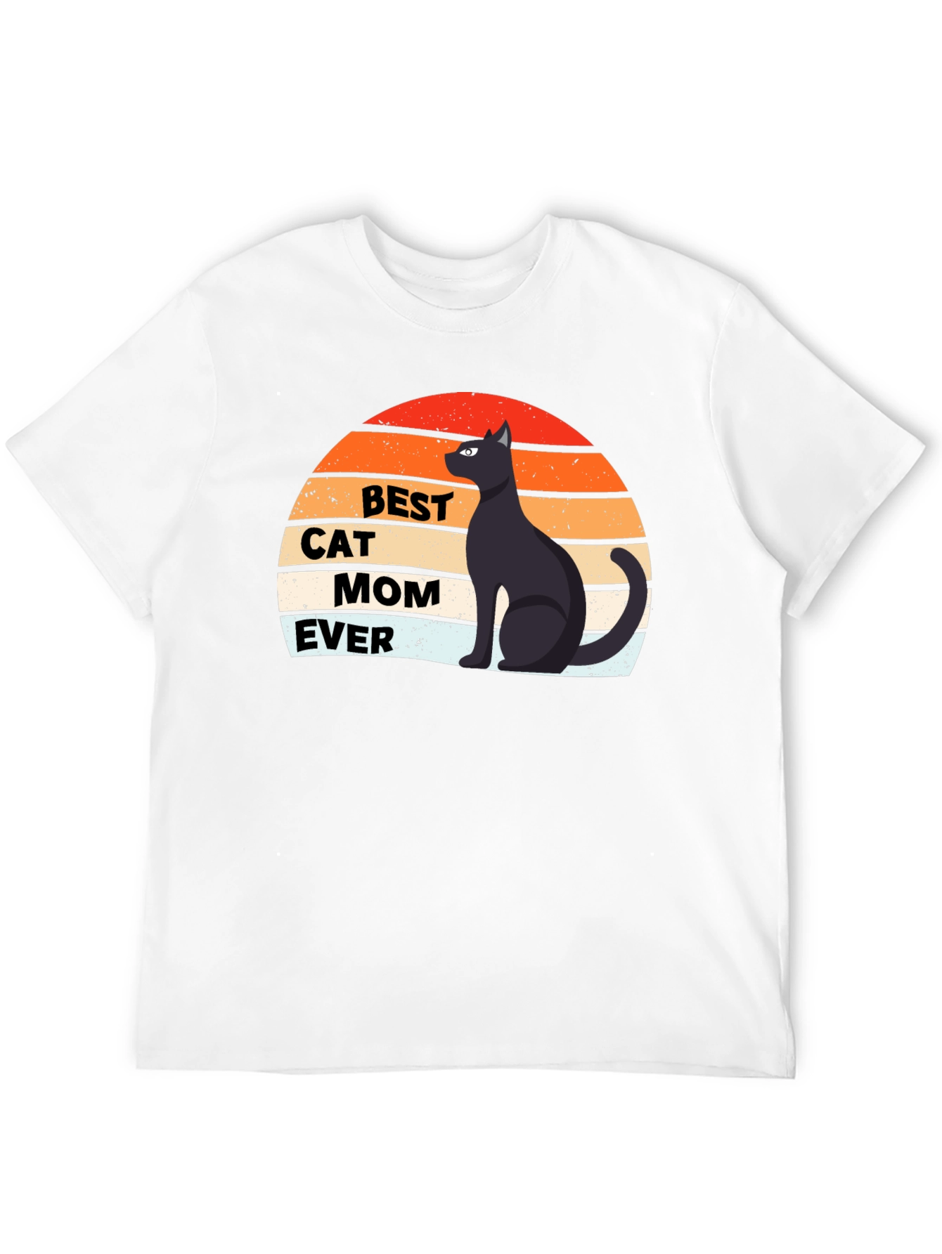 Black Best Cat Mom Ever Graphic Tee view 12