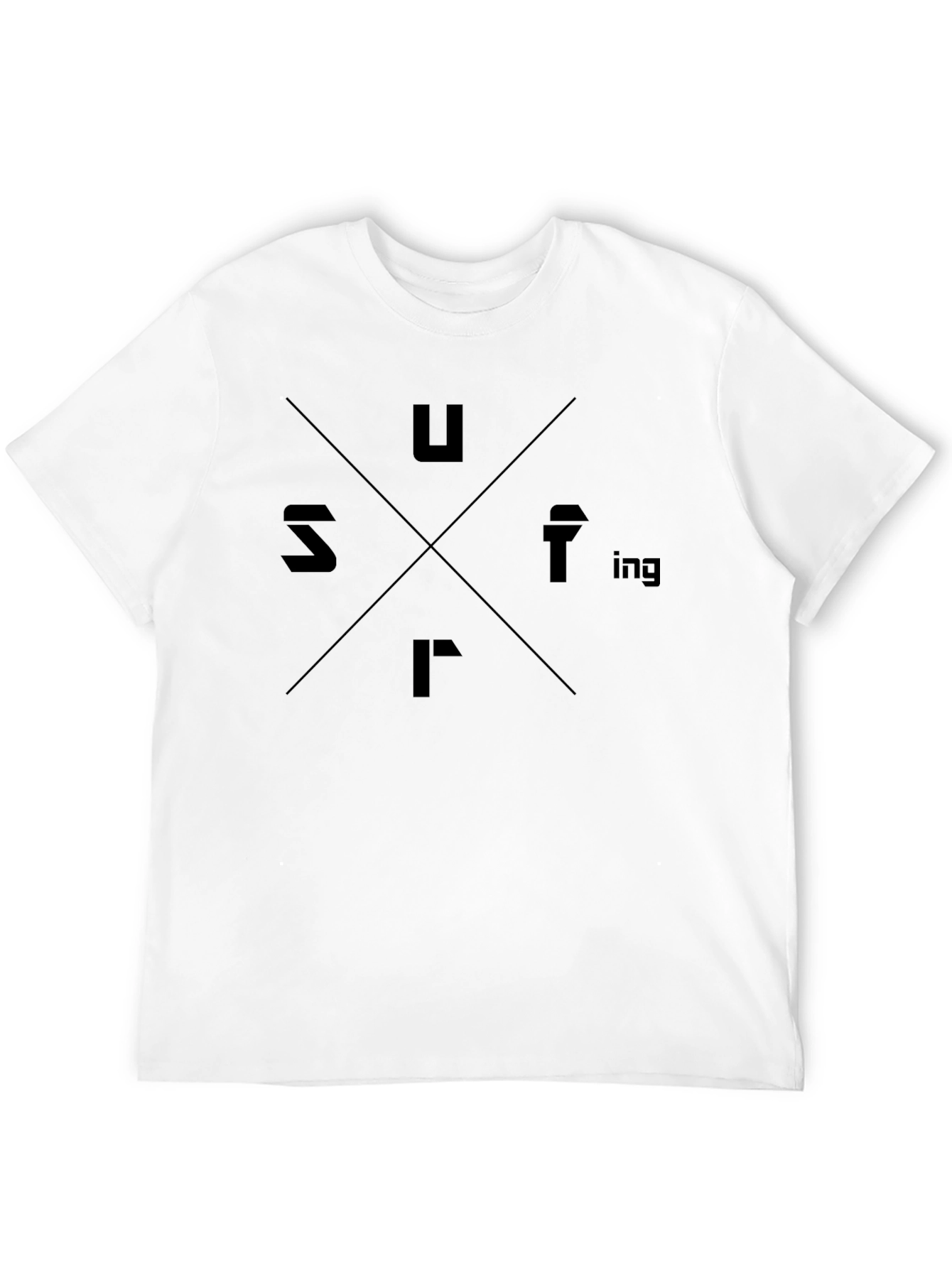 Black SURFing Graphic Tee - Black Cotton T-Shirt view 12