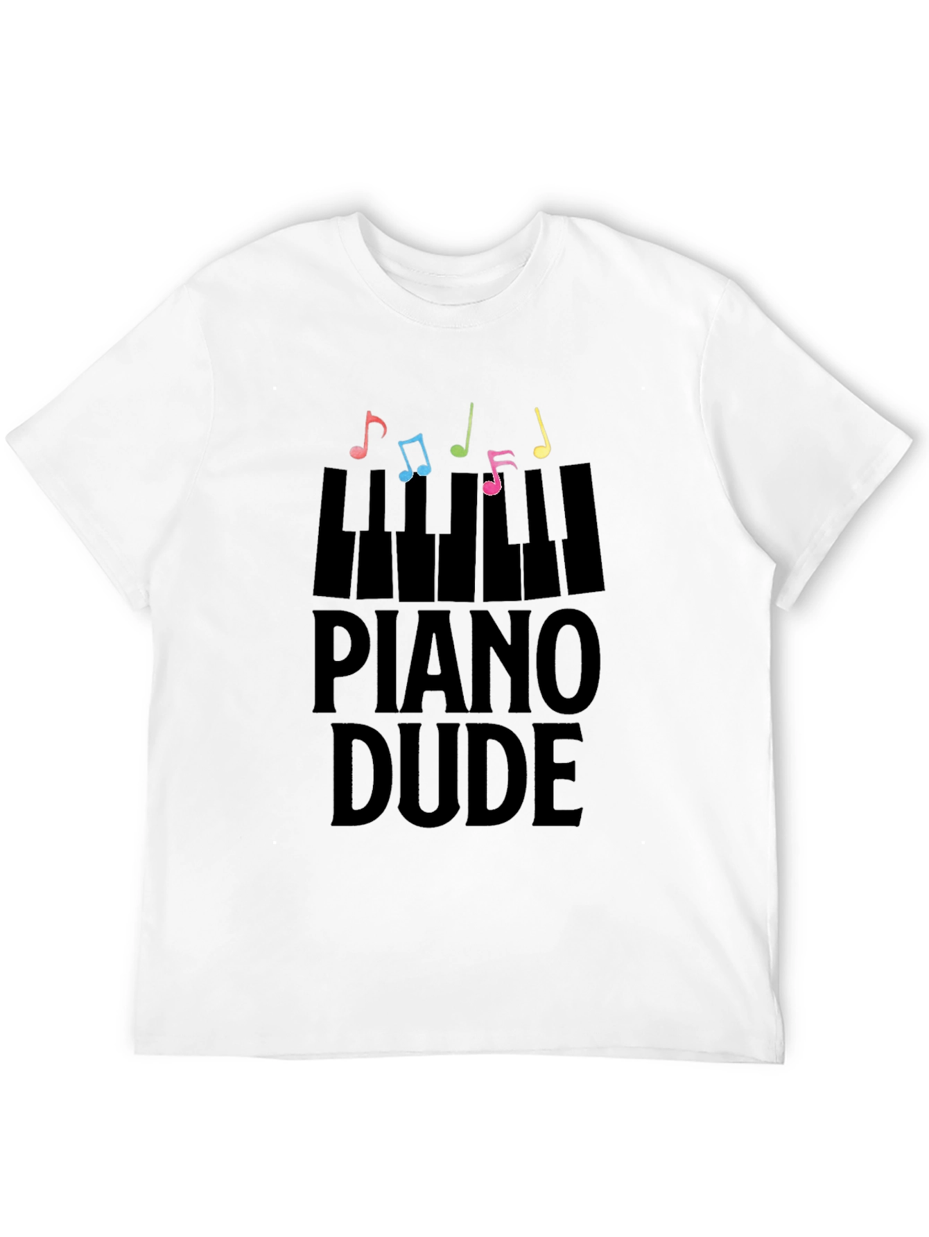Black Piano Dude Black Graphic Tee view 12