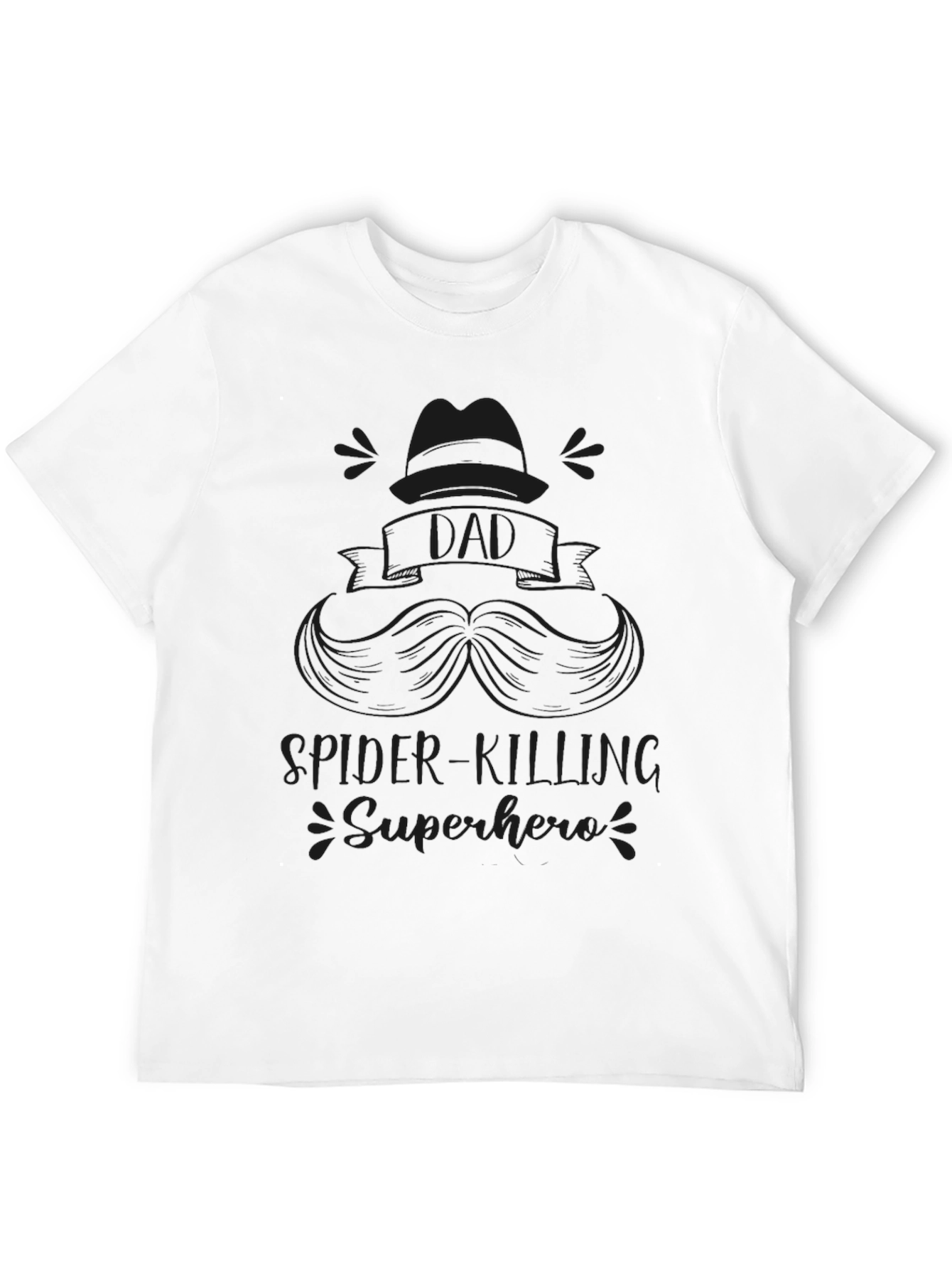 Black Spider Killing Superhero T-Shirt - Novelty Graphic Tee view 12