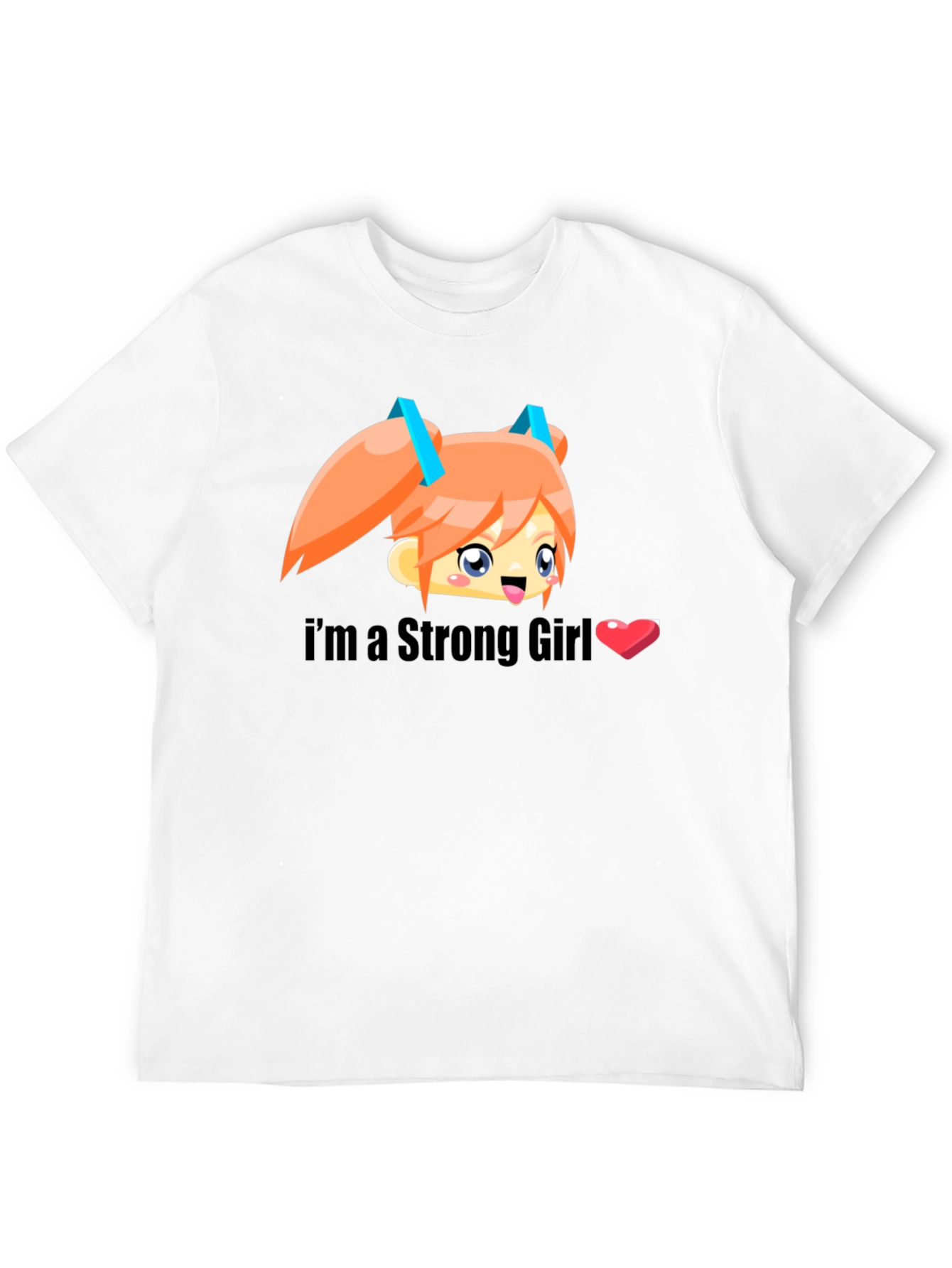 Black I'm a Strong Girl Black T-Shirt view 12