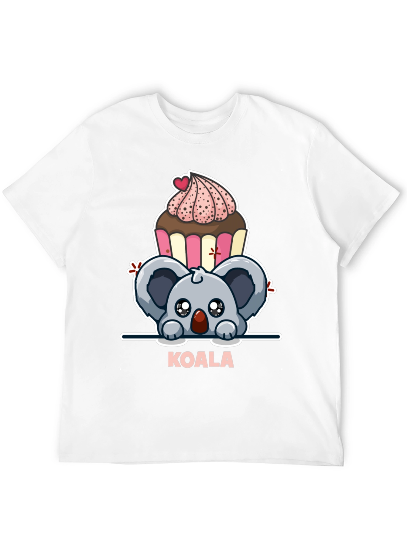 Black Koala & Cupcake Graphic Tee - Sweet Kawaii Style view 12