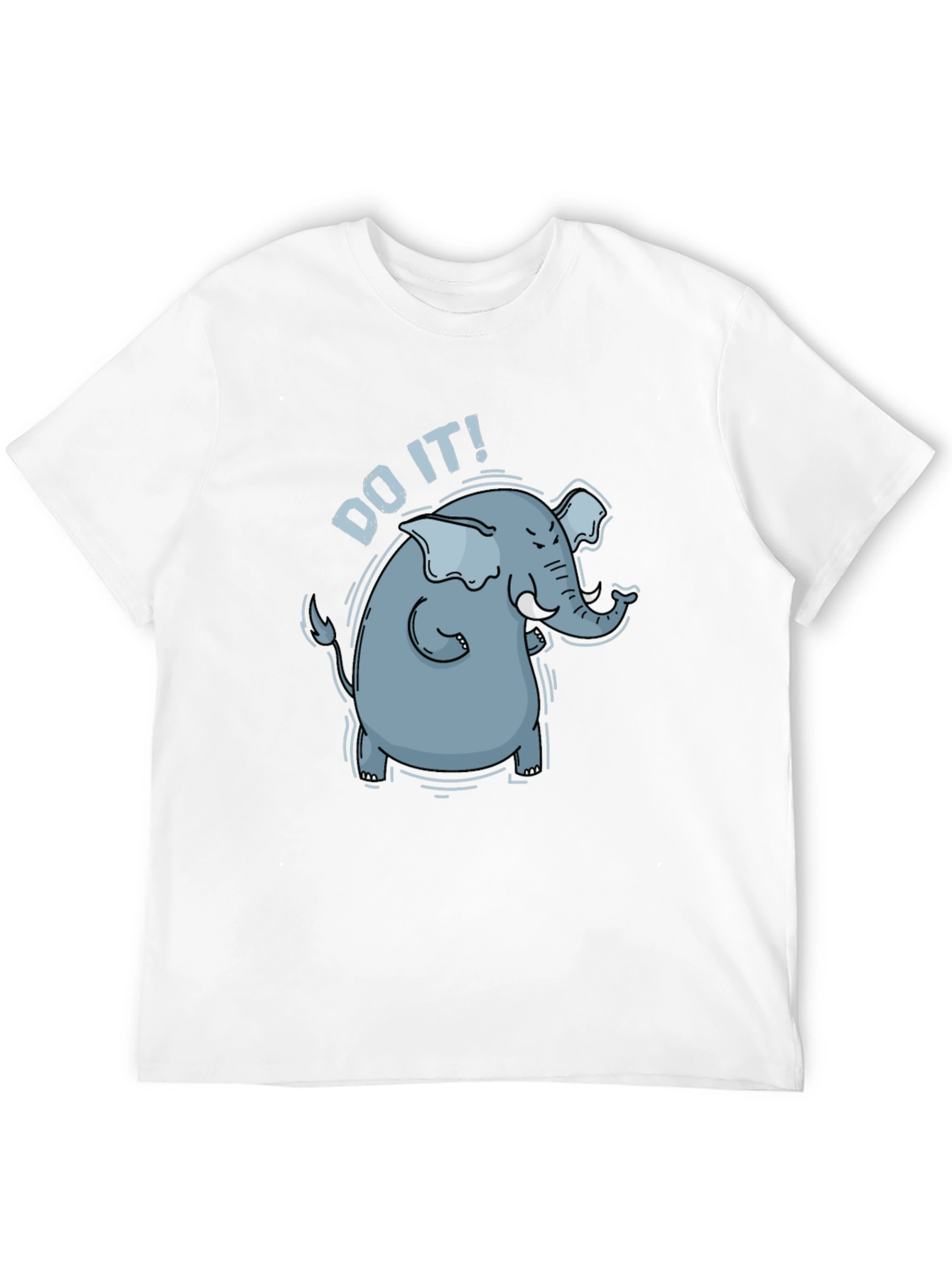 Black Motivational Elephant Graphic Tee - "Do It!" Black T-Shirt view 12