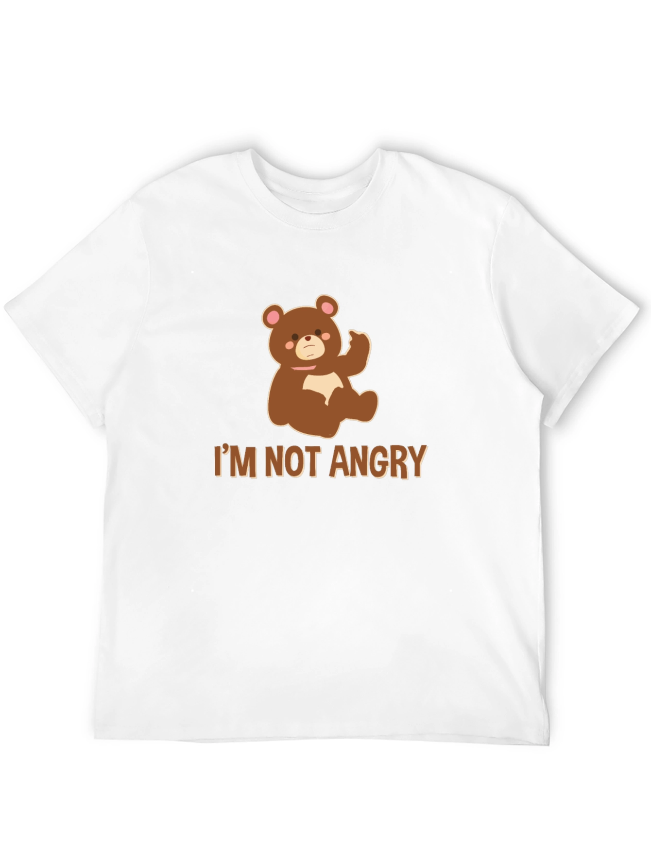 Black I'm Not Angry Bear T-Shirt - Funny Graphic Tee view 12