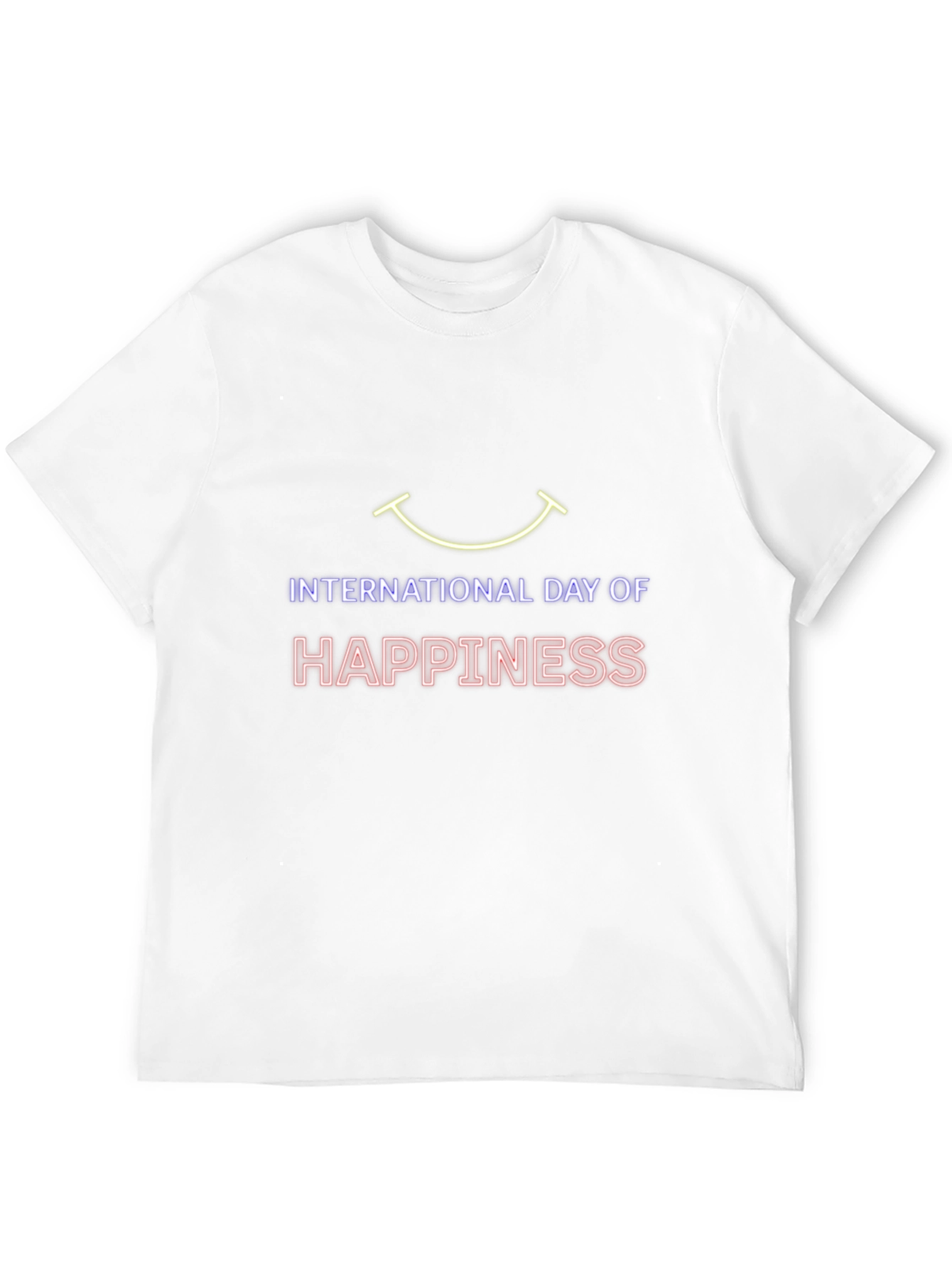 Black International Day of Happiness Graphic T-Shirt view 12