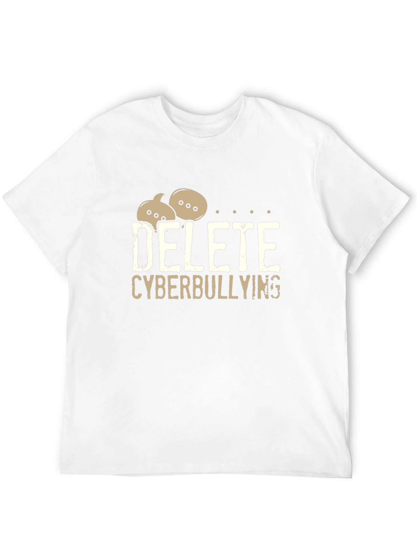 Black Delete Cyberbullying Black T-Shirt - Anti-Bullying Tee view 12