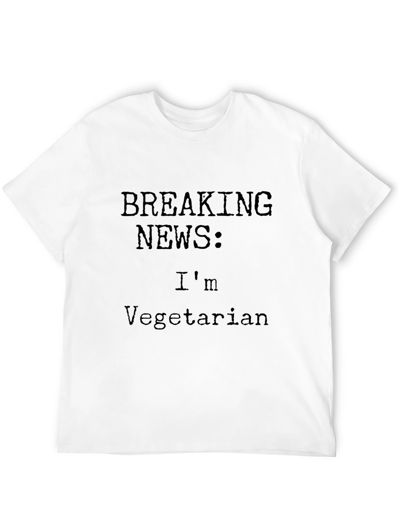 Black Breaking News: I'm Vegetarian T-Shirt view 12