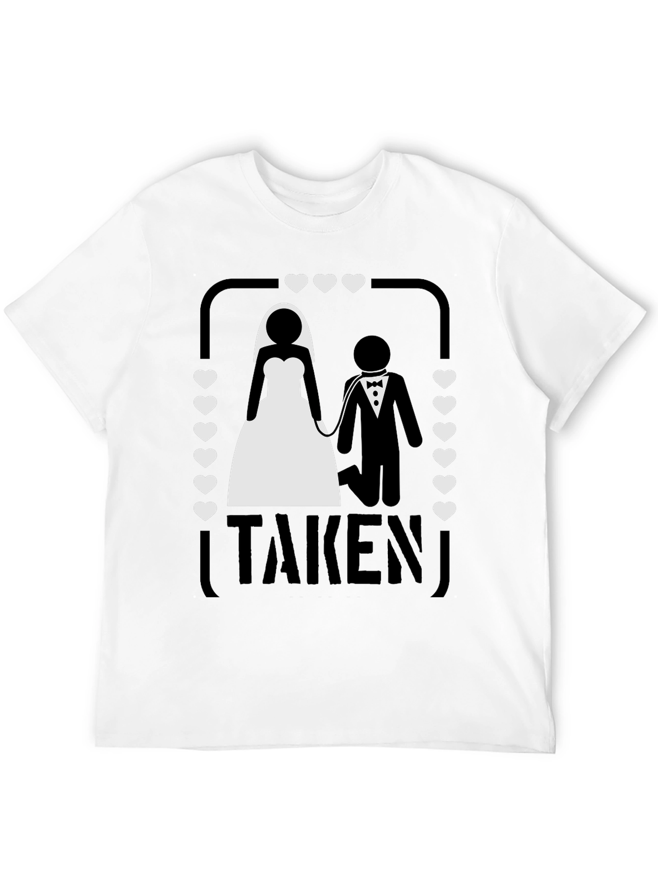 Black Taken Wedding T-Shirt view 12