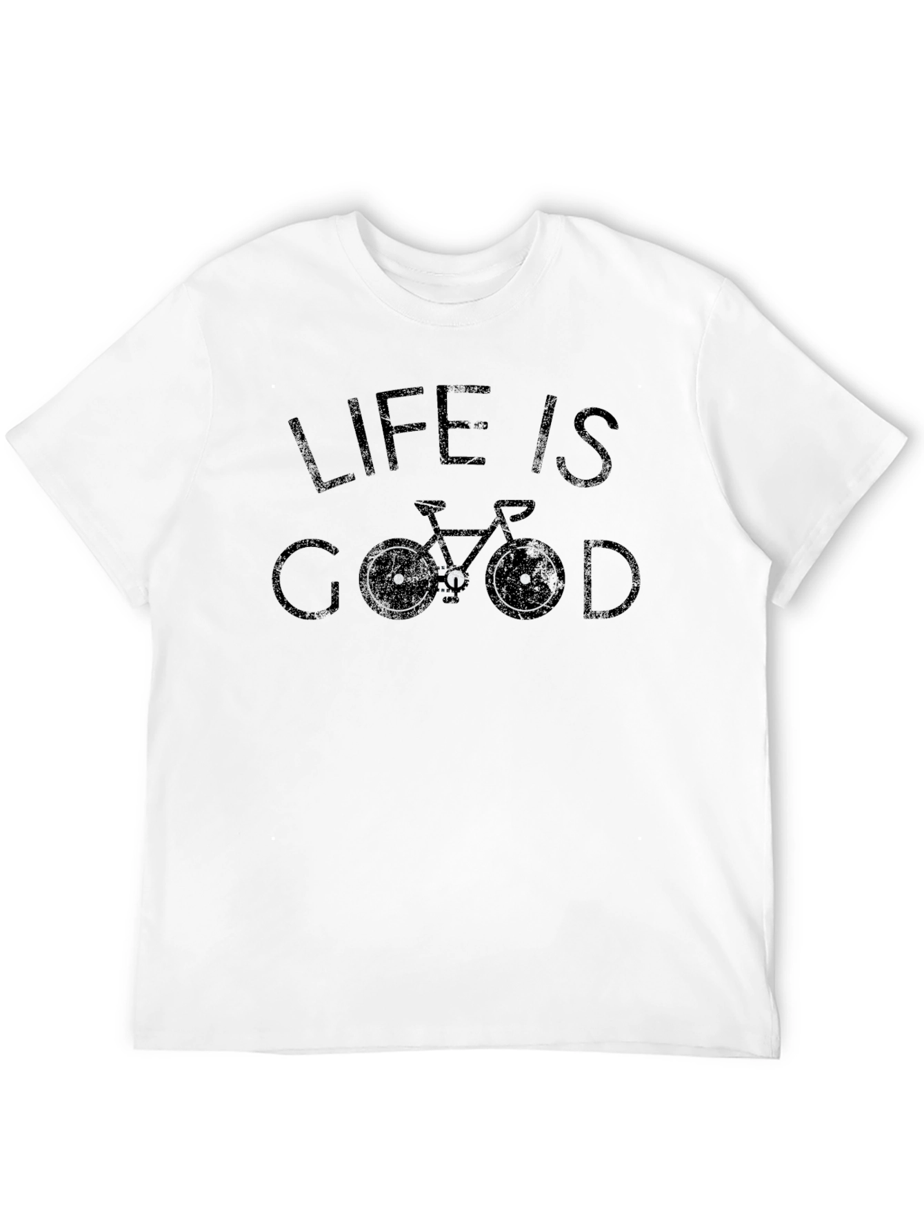 Black Life is Good Bicycle T-Shirt - Black view 12