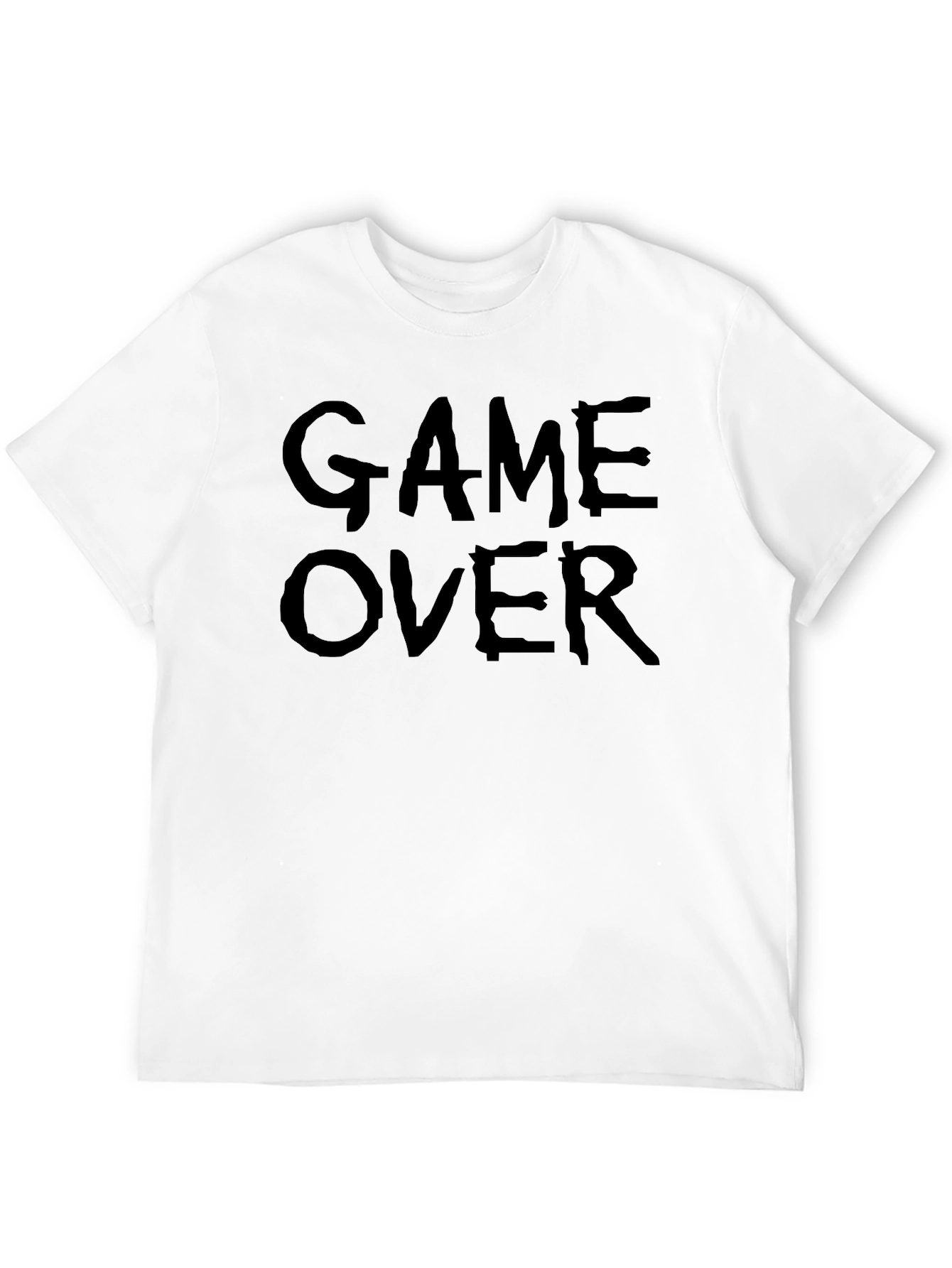 Black Game Over Graphic Tee - Casual Gamer T-Shirt view 12