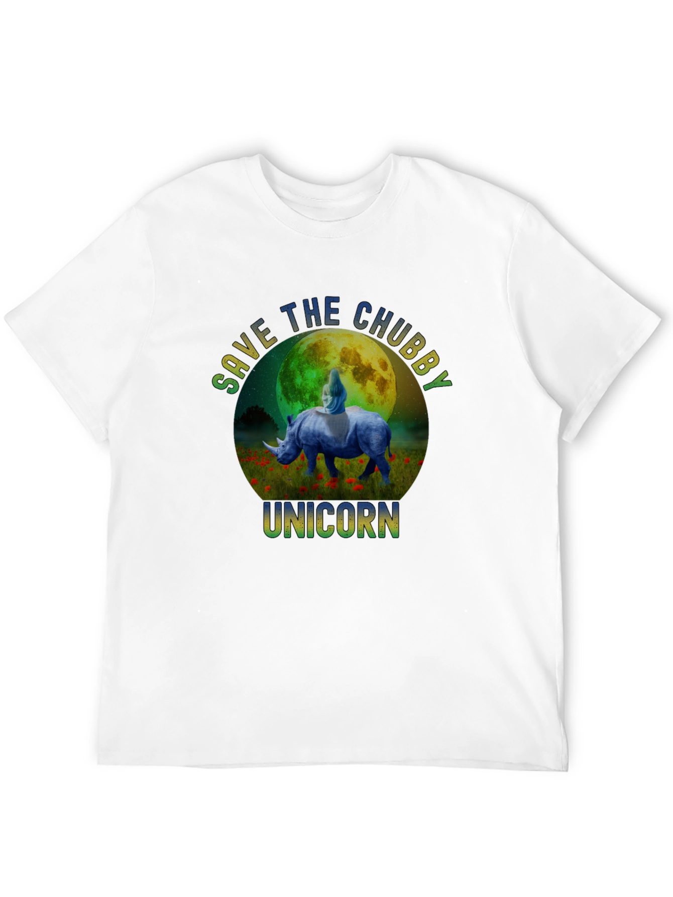 Black Save The Chubby Unicorn Graphic T-Shirt view 12