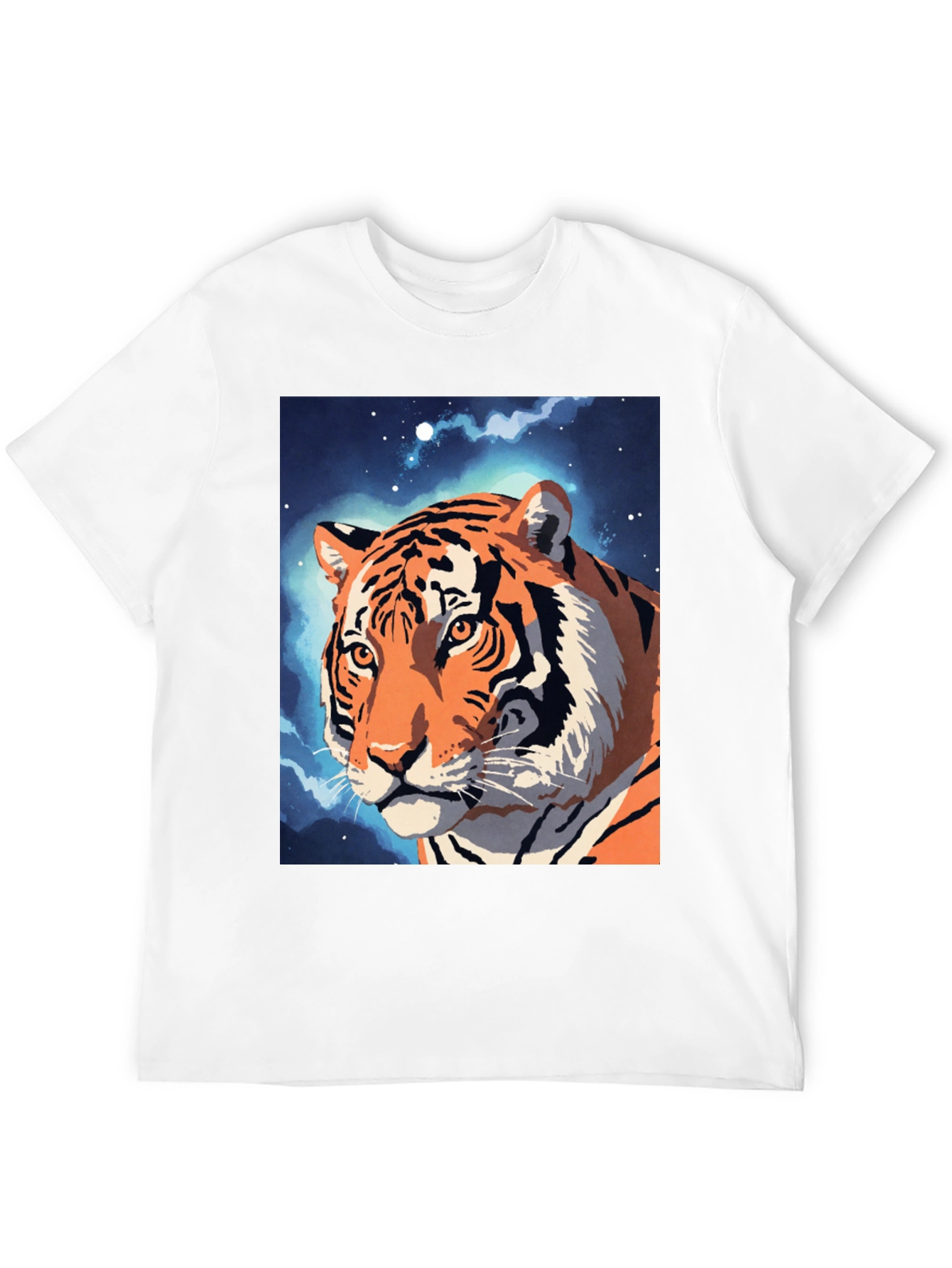 Black Tiger Galaxy Graphic Tee - Cool Animal Design view 12