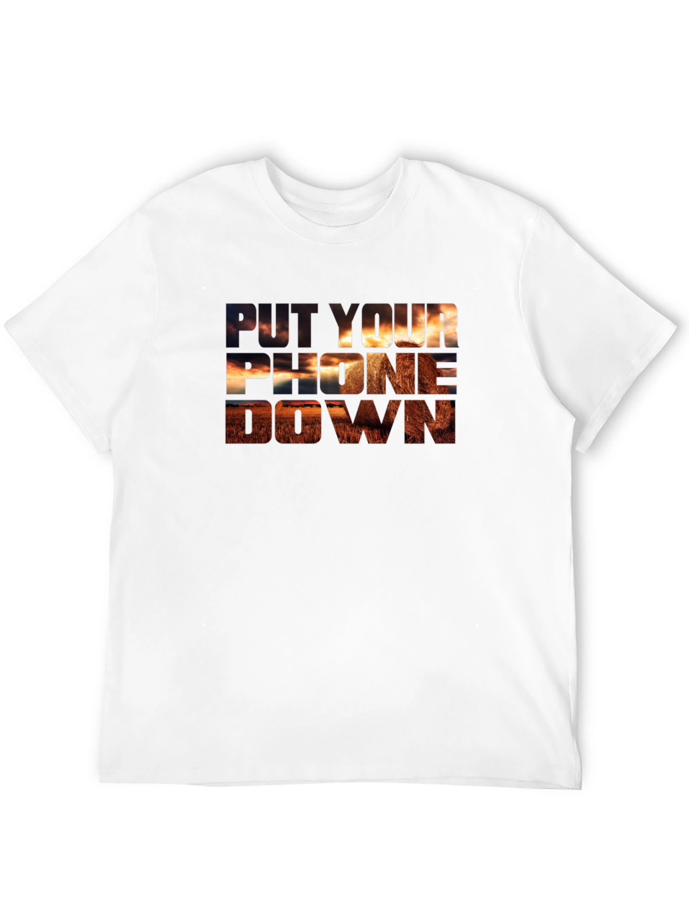 Black Put Your Phone Down Graphic Tee view 12