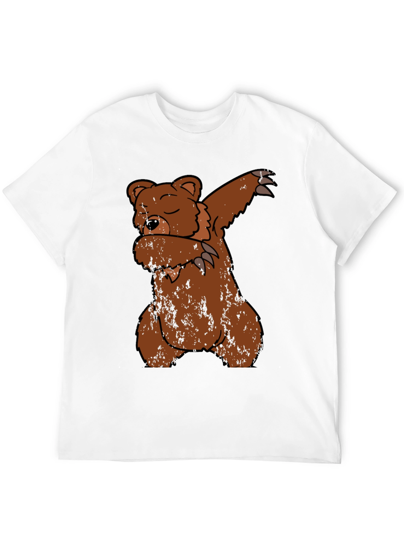 Black Dabbing Bear Graphic T-Shirt view 12