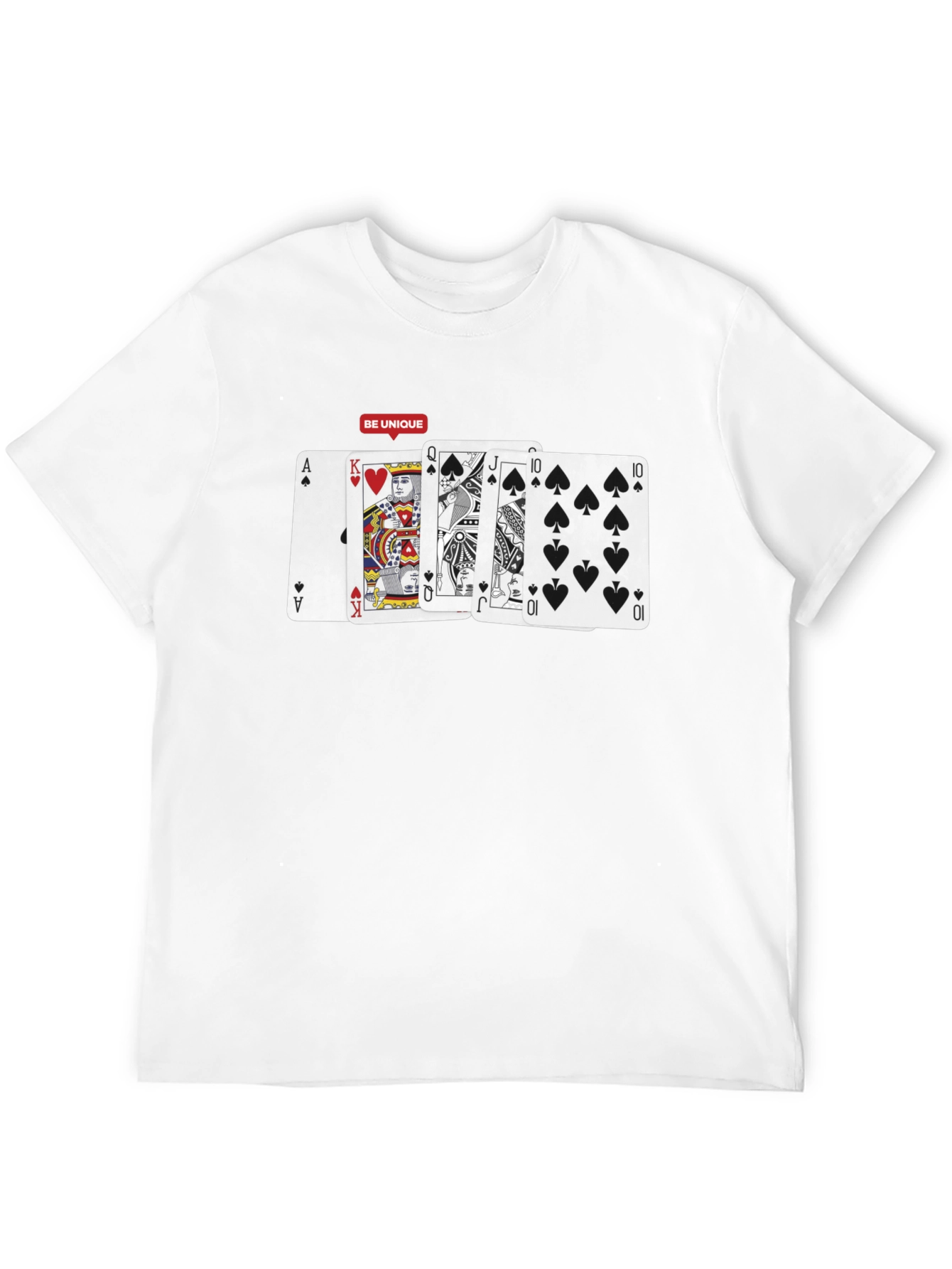Black Poker Hand T-Shirt: Be Unique Card Design view 12