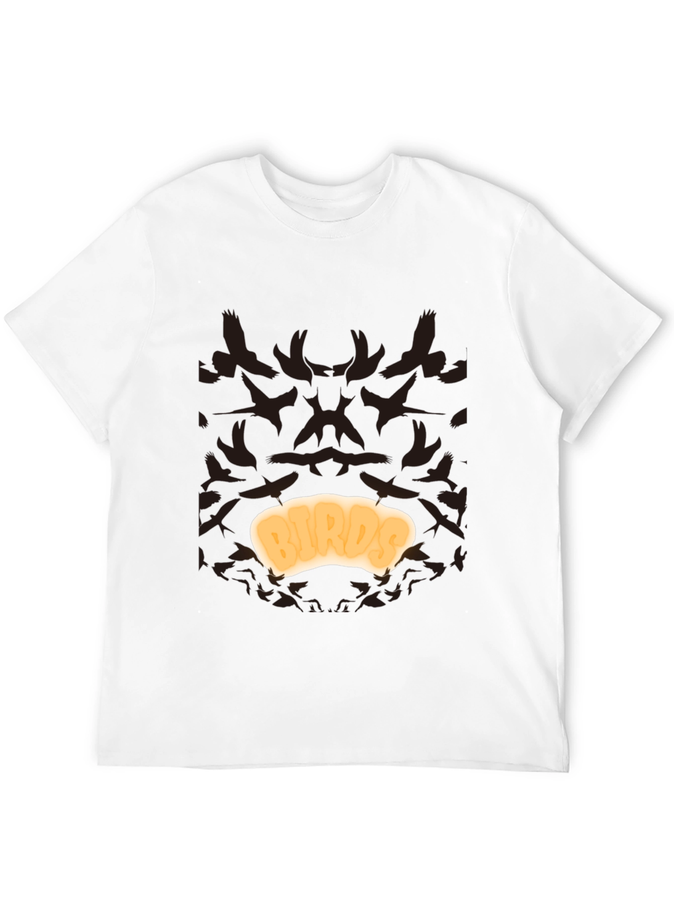 Black Birds T-Shirt - Black Cotton Tee with Unique Design view 12