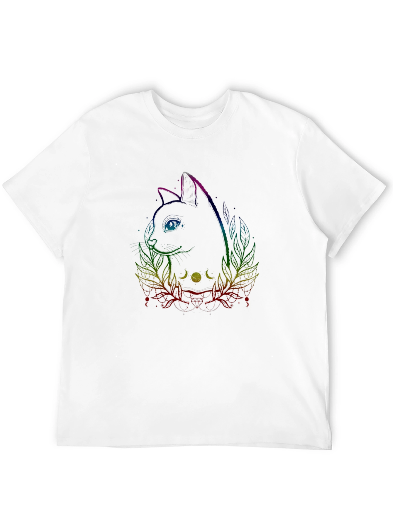 Black Mystic Cat Graphic Tee - Black view 12