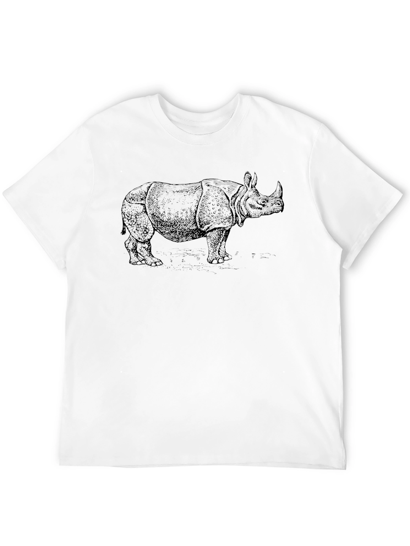 Black Black Rhino Graphic Tee - Wildlife T-Shirt view 12