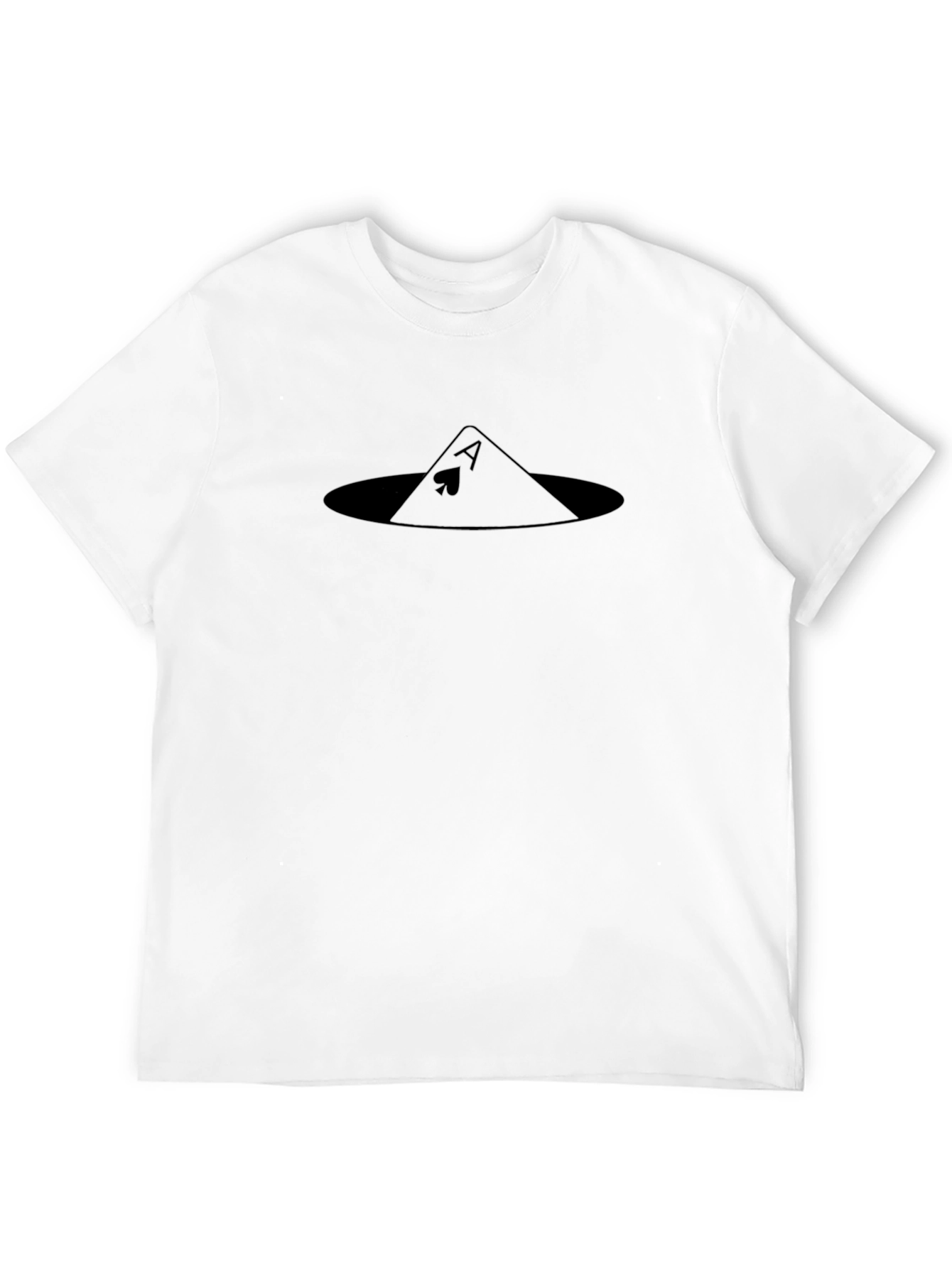 Black Ace of Spades Graphic Black T-Shirt view 12