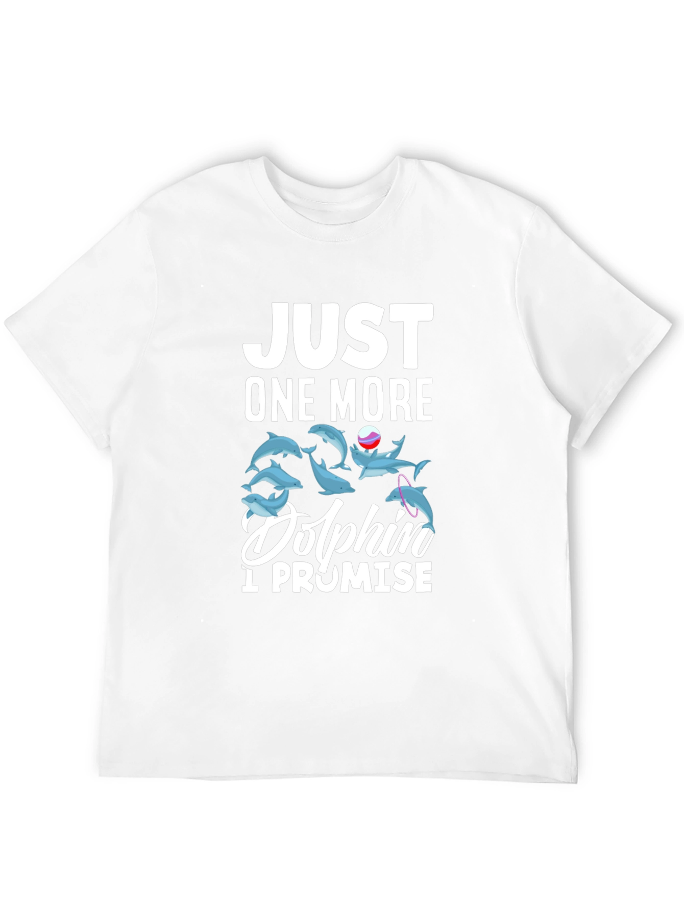 Black Just One More Dolphin I Promise Black T-Shirt view 12