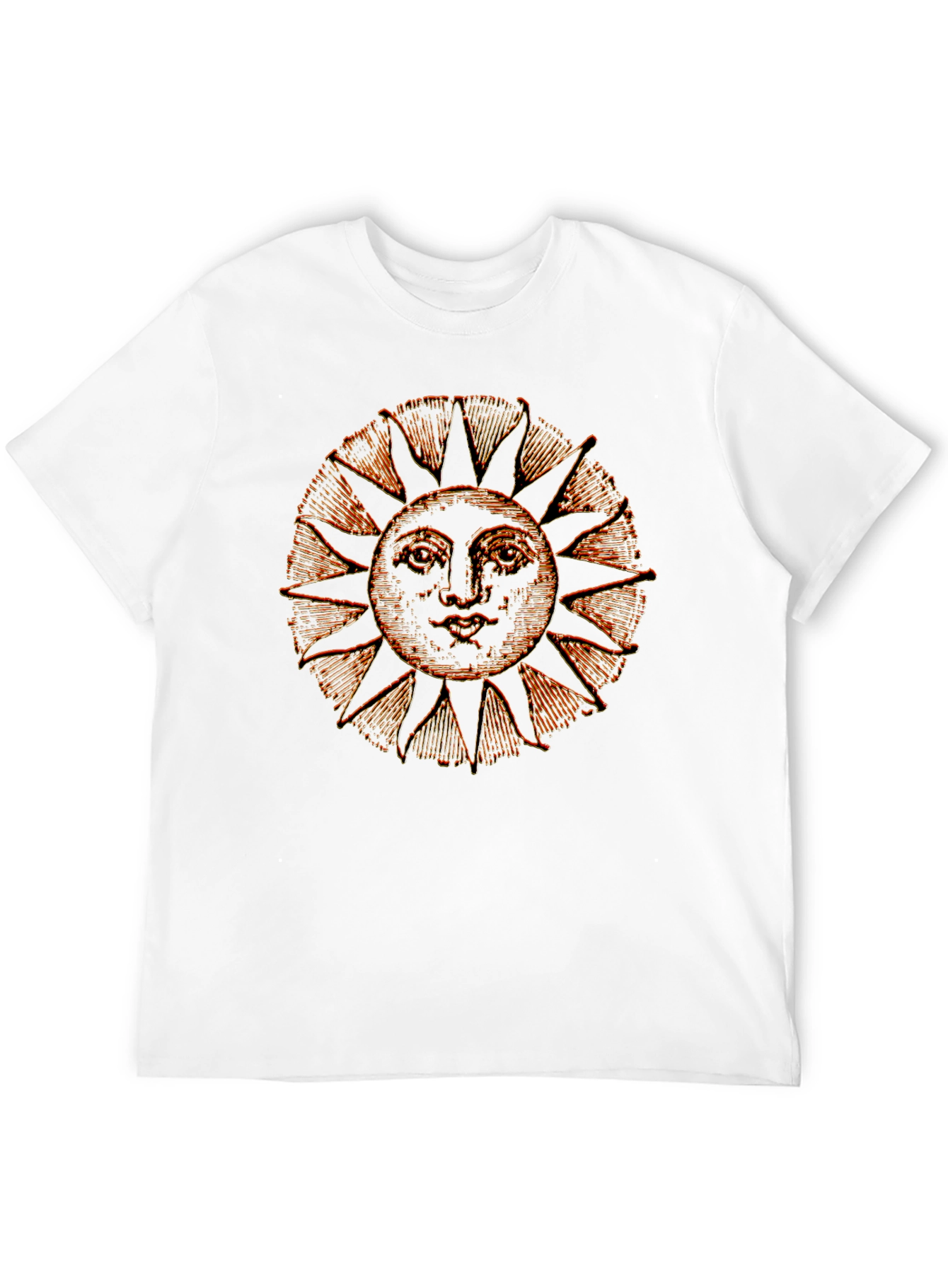 Black Retro Sun Graphic Tee - Black Cotton Blend Shirt view 12