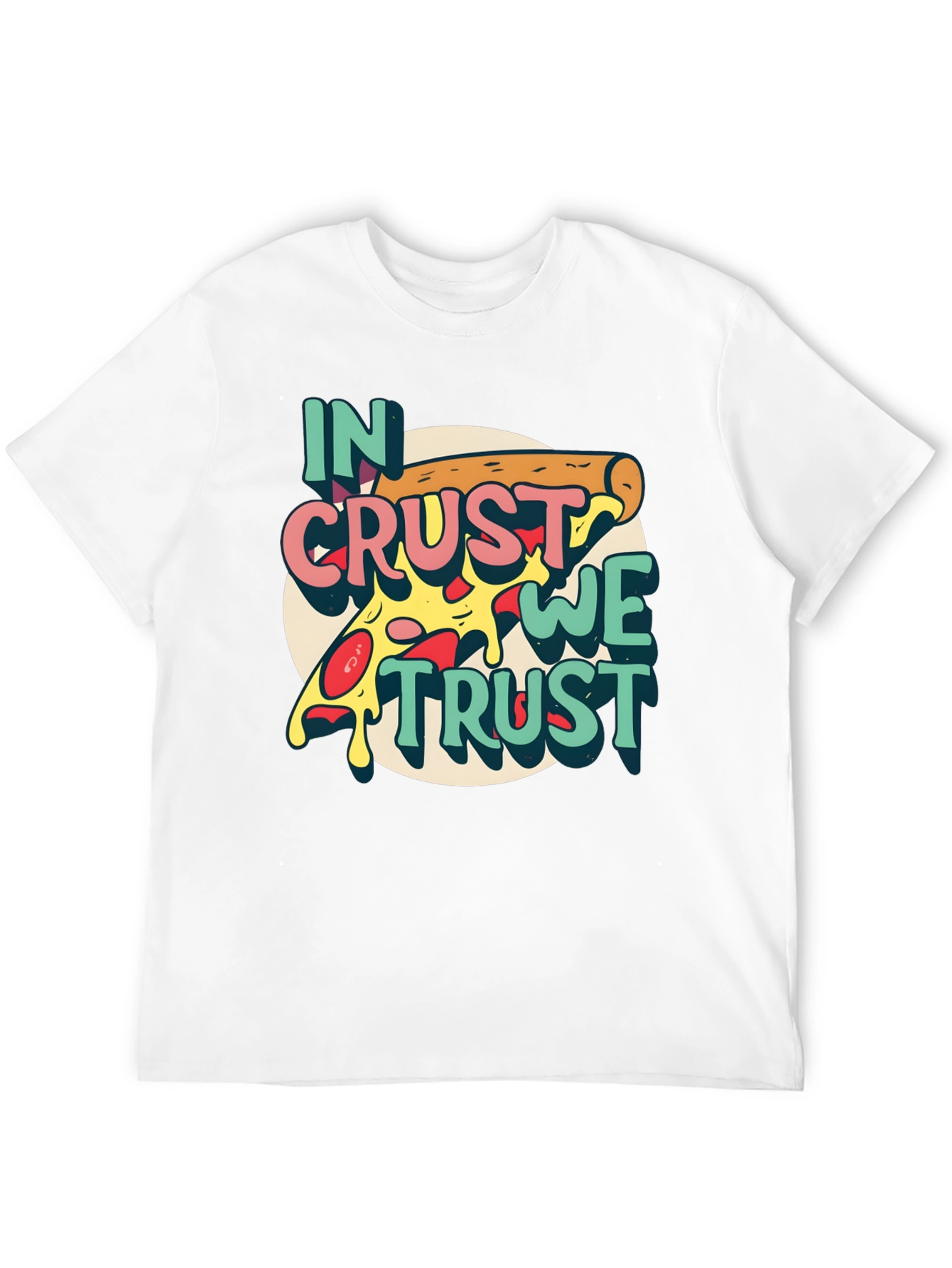 Black In Crust We Trust Pizza Graphic T-Shirt view 12
