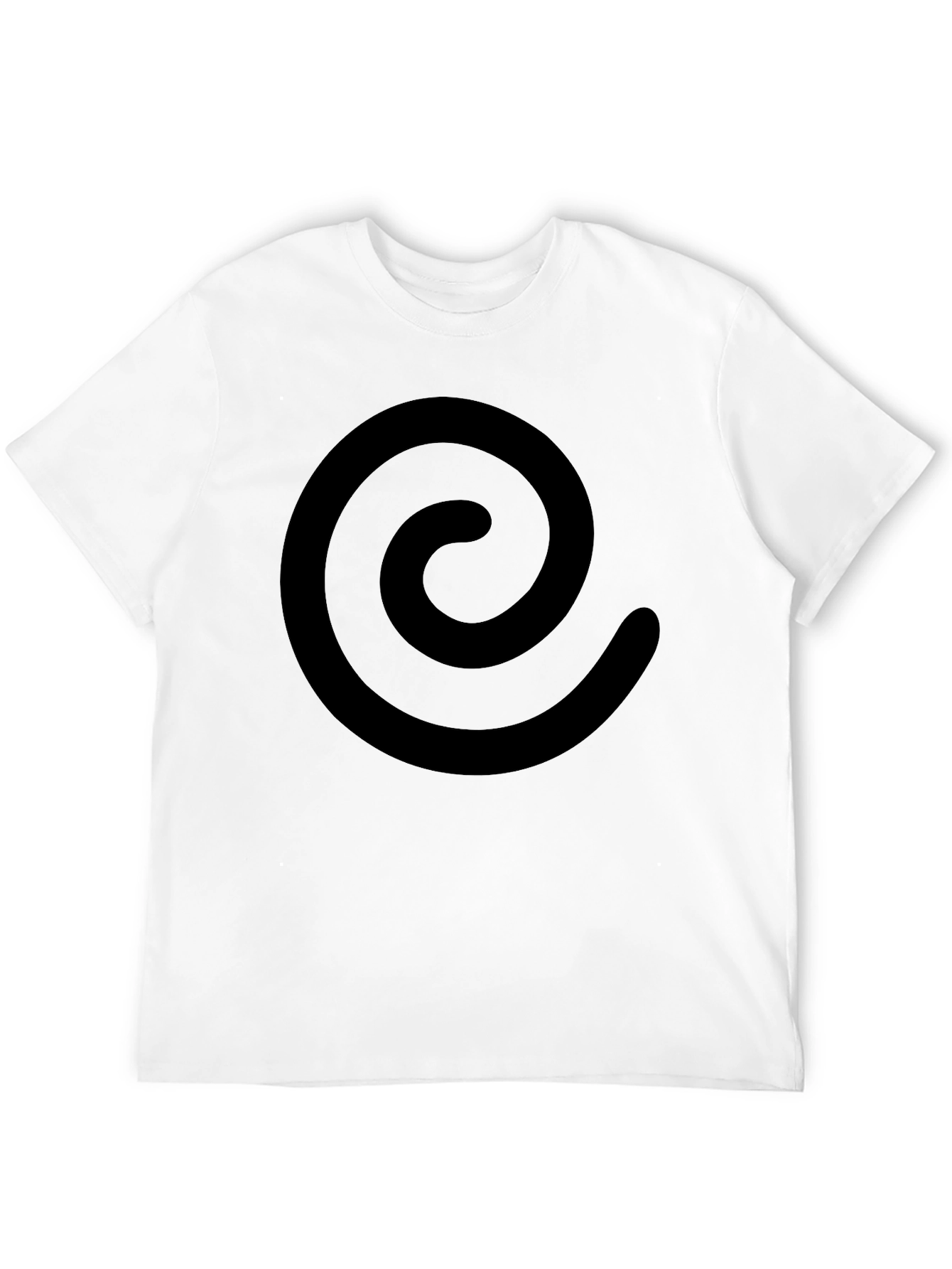 Black Minimalist Swirl Graphic Black T-Shirt view 12