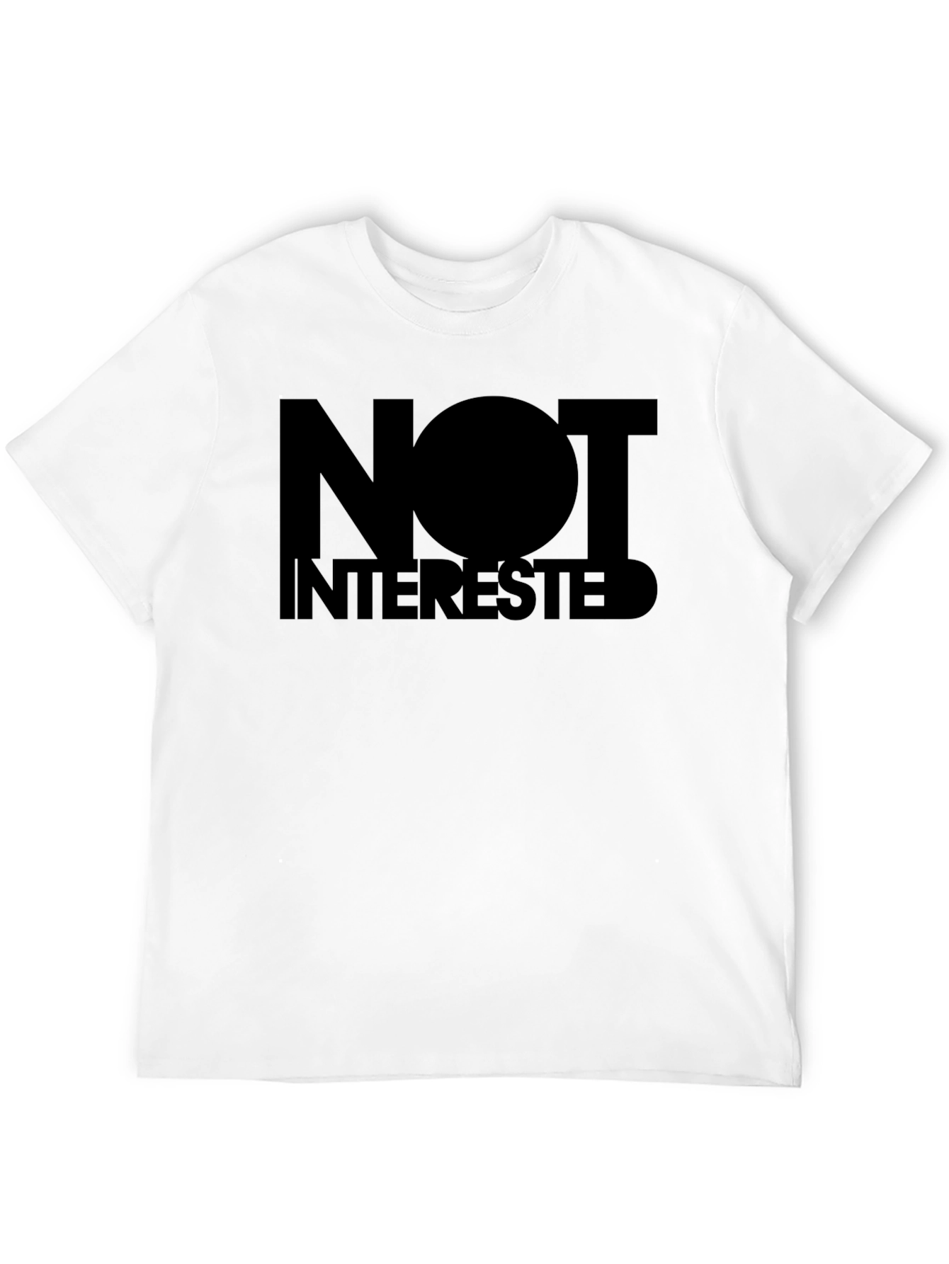 Black Not Interested Graphic T-Shirt - Bold Statement Tee view 12