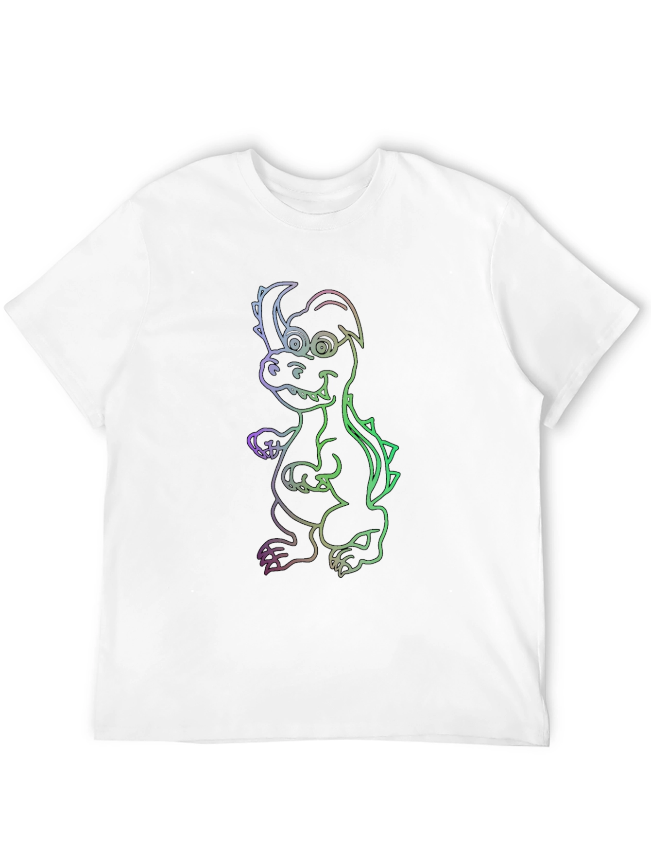 Black Cool Dragon Graphic Black T-Shirt view 12