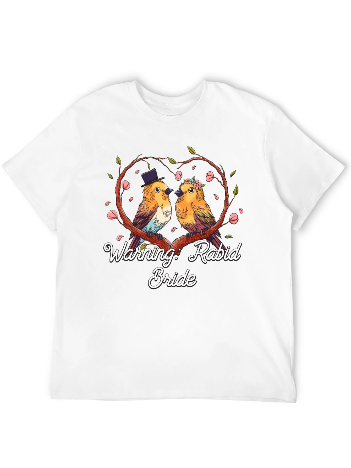 Black Warning: Rabid Bride T-Shirt Bird Lovers Funny view 12
