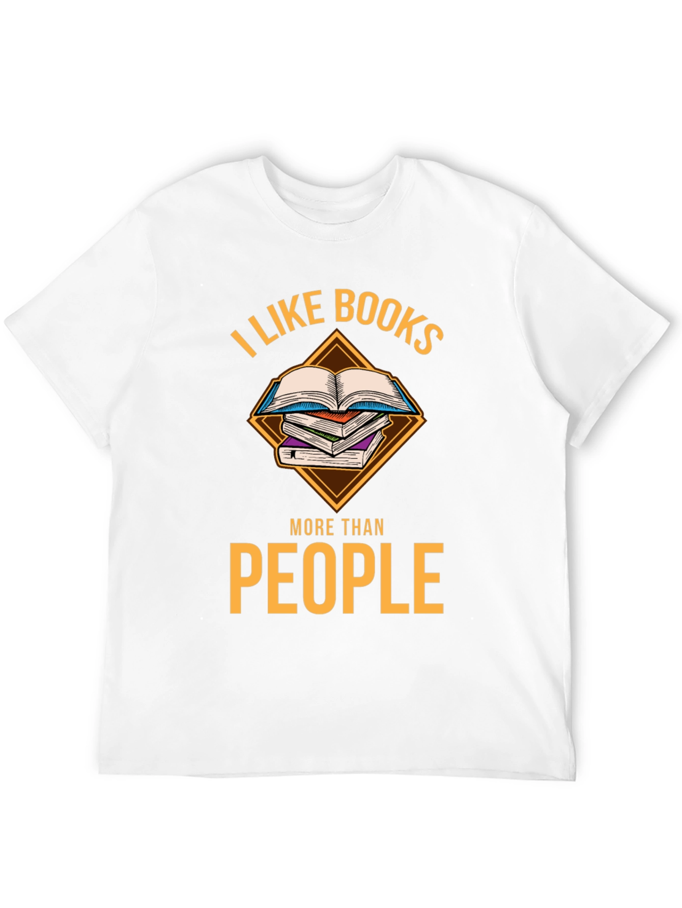 Black I Like Books More Than People T-Shirt view 12