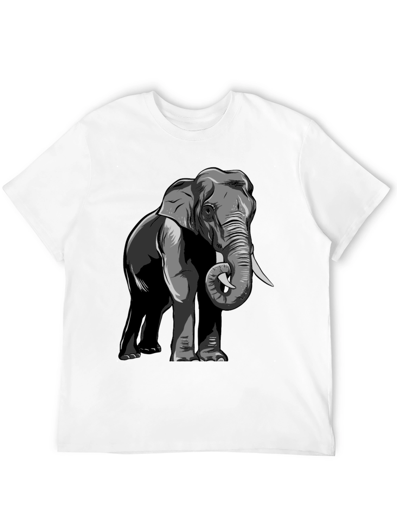 Black Elephant Graphic T-Shirt - Classic Black Tee view 12