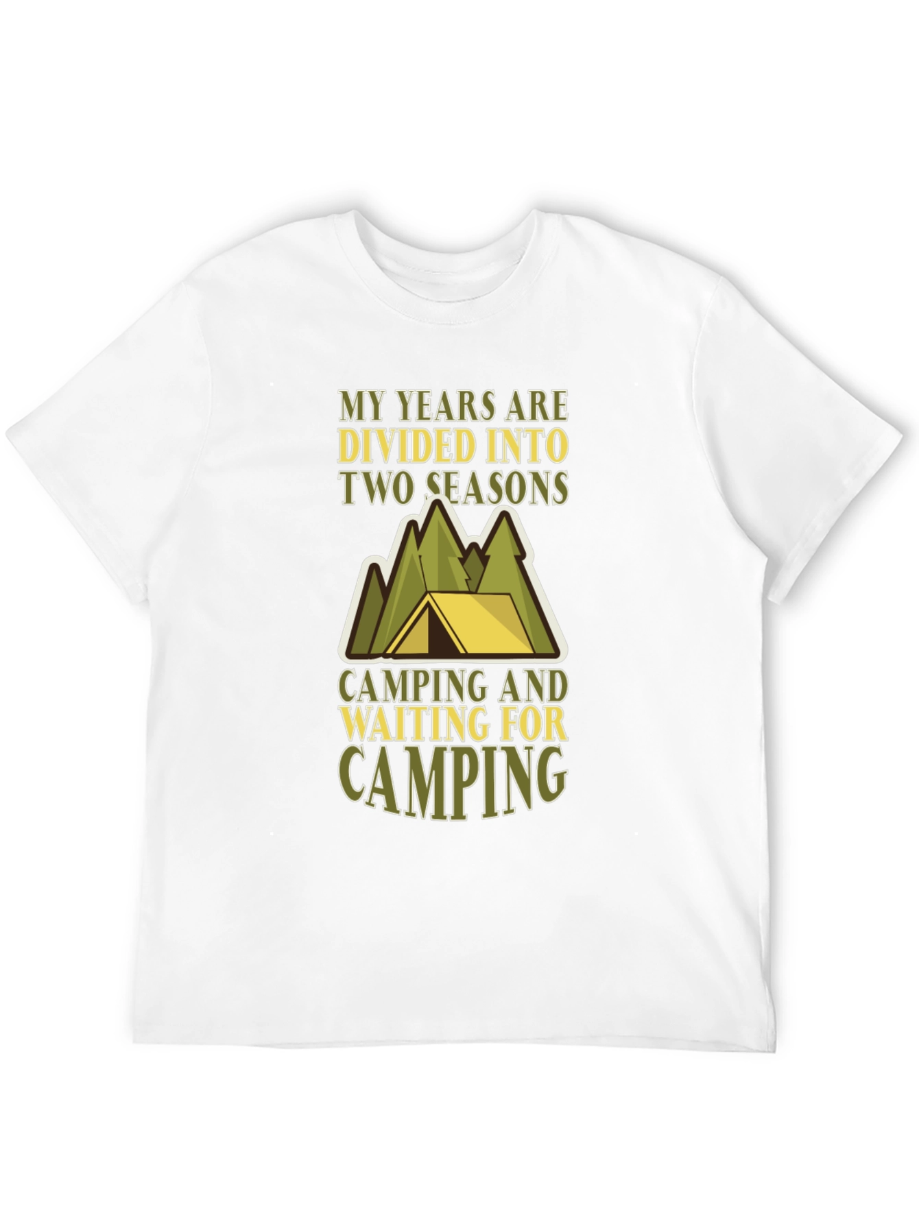 Black Camping Seasons T-Shirt - Funny Outdoor Tee view 12
