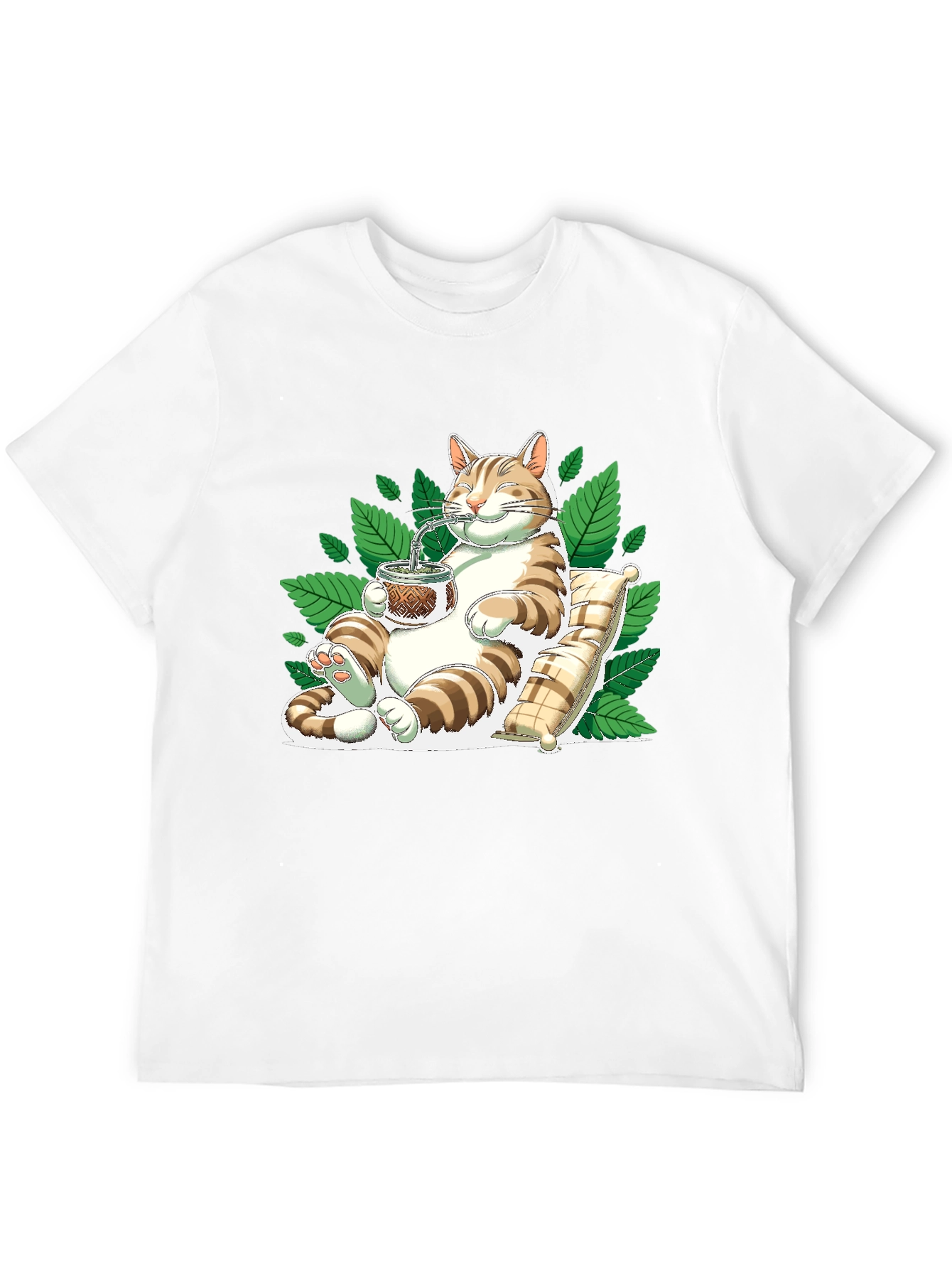 Black Cat Drinking Mate T-Shirt view 12