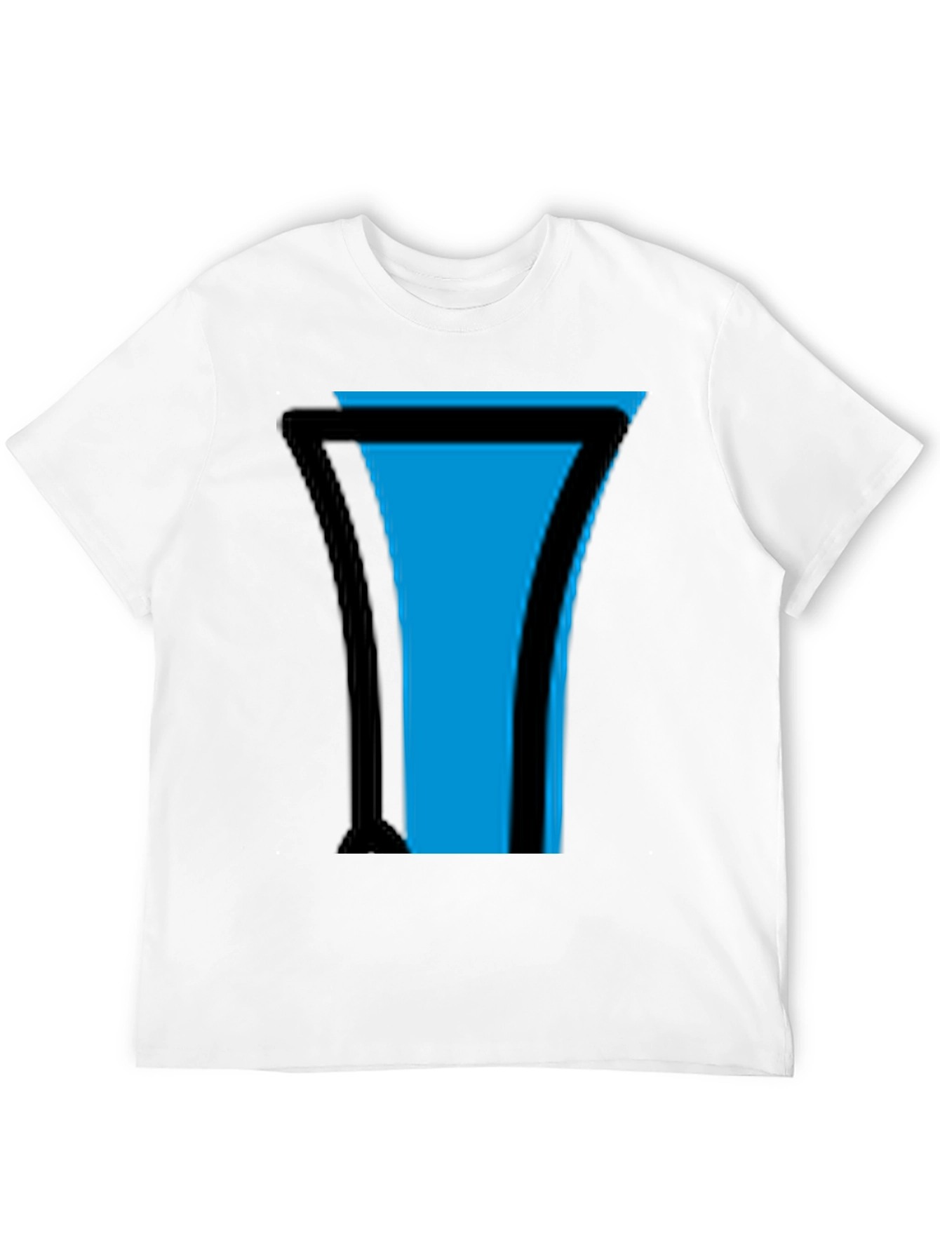 Stylish Blue & Black Graphic Tee - 12