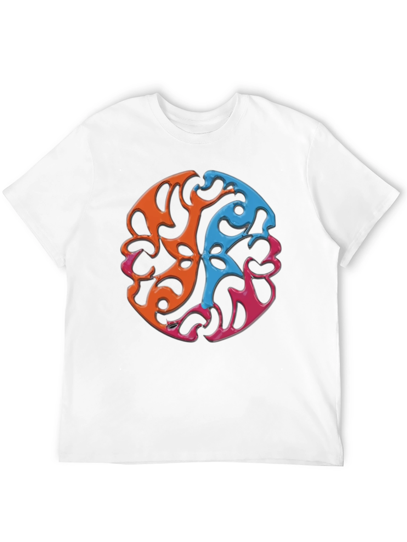 Black Abstract Swirl Graphic Tee - Casual Comfort view 12