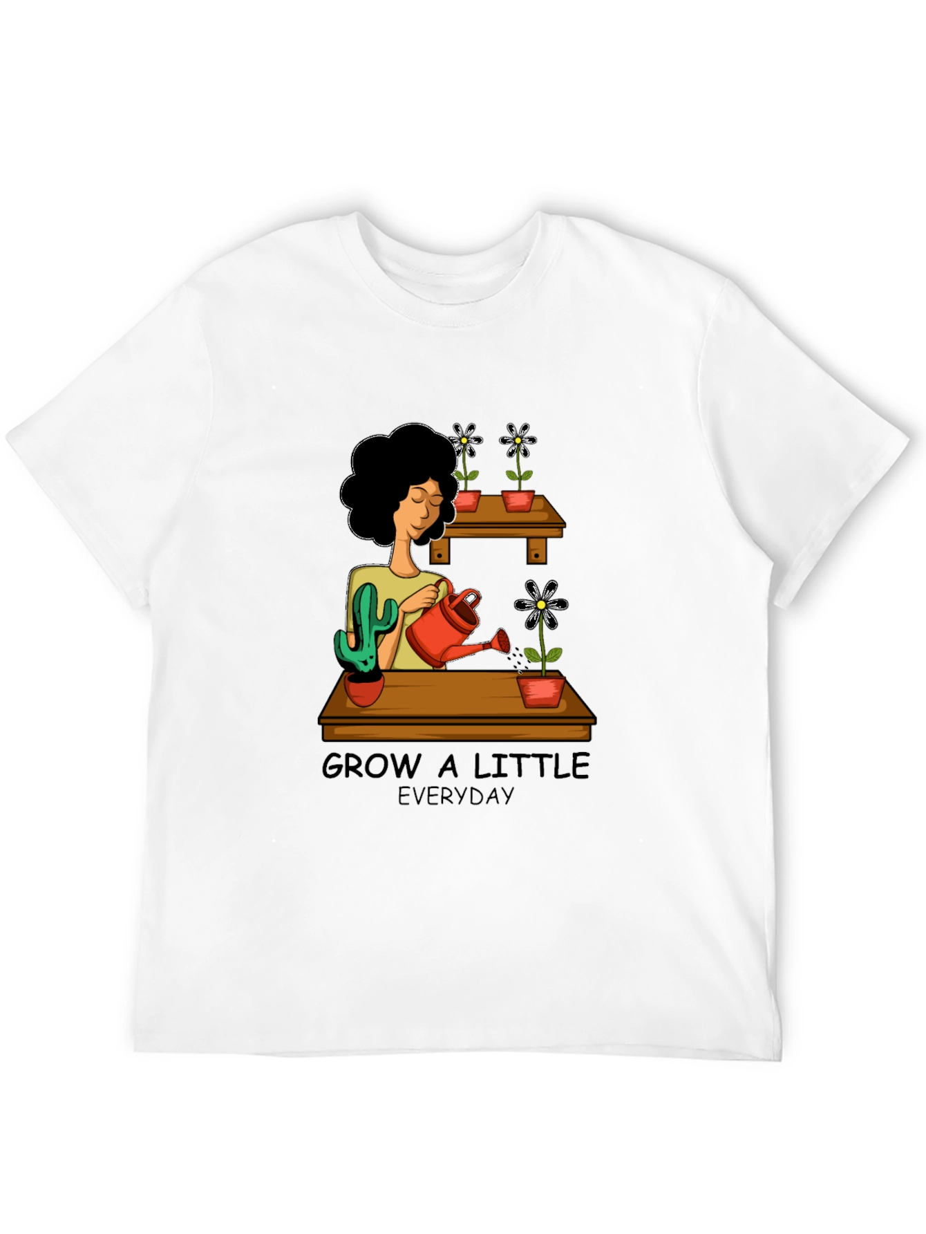 Black Grow a Little Everyday Graphic T-Shirt view 12