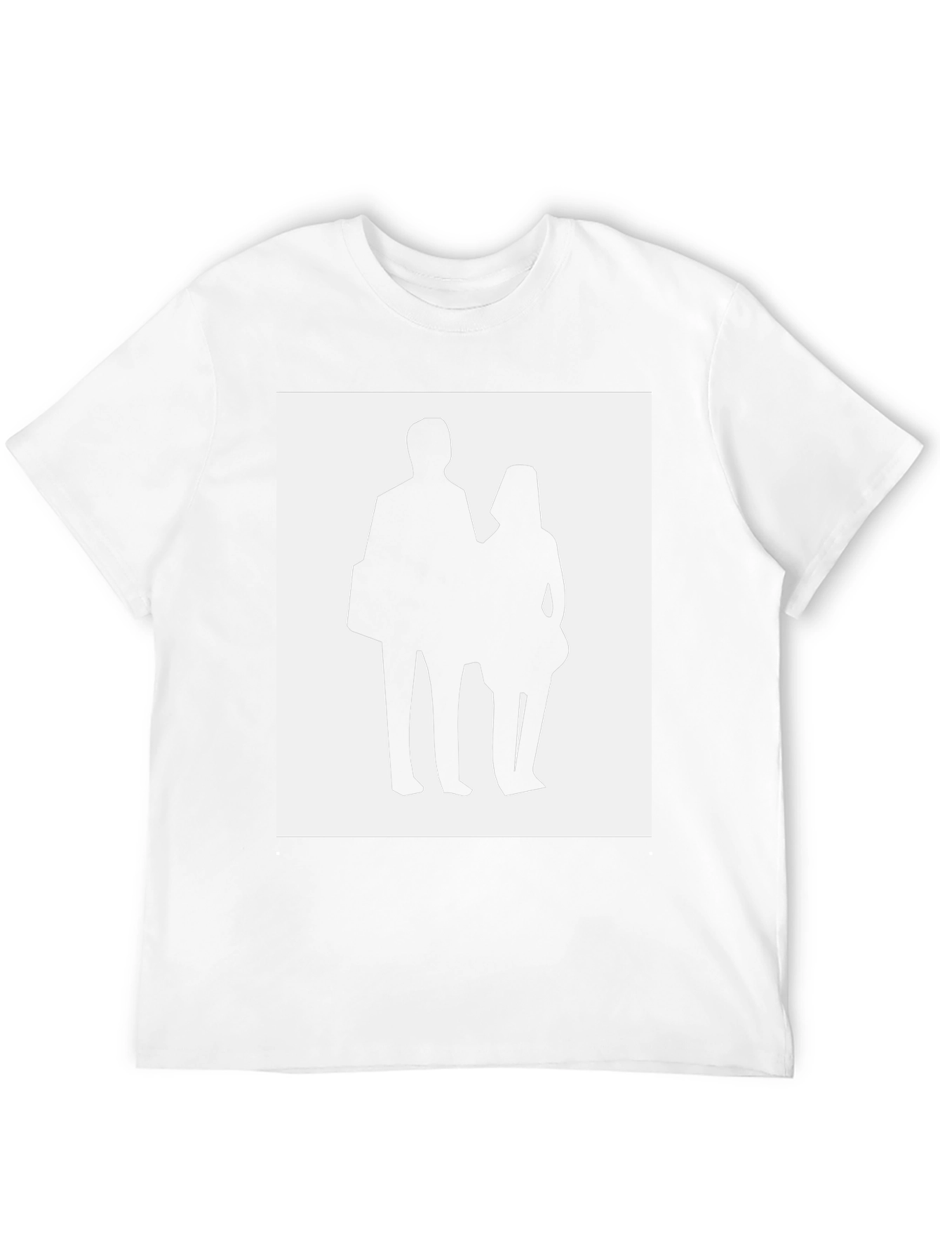 Black Silhouette Couple T-Shirt - Black view 12