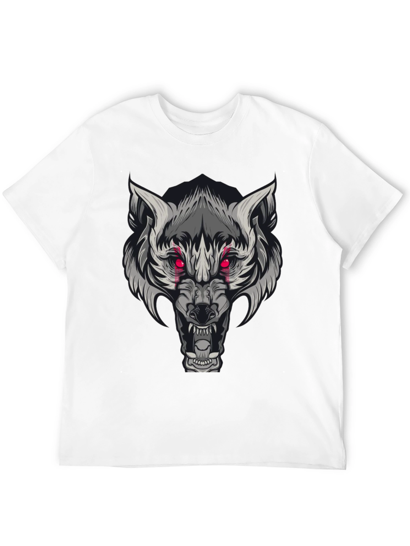 Black Wolf Graphic Print Tee - Men's Short Sleeve view 12