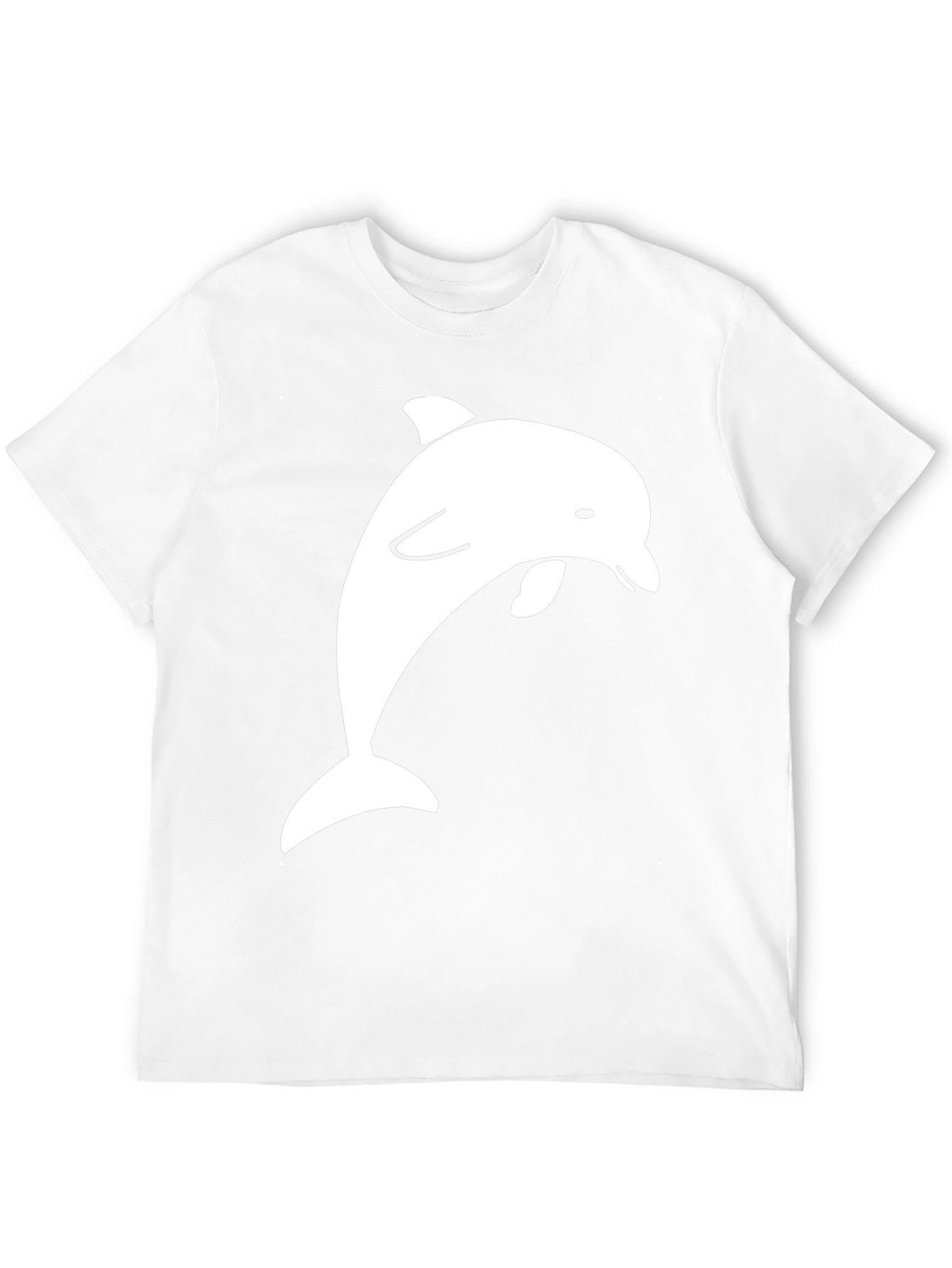 Black Cool Dolphin Graphic Black Tee - Men's Casual view 12