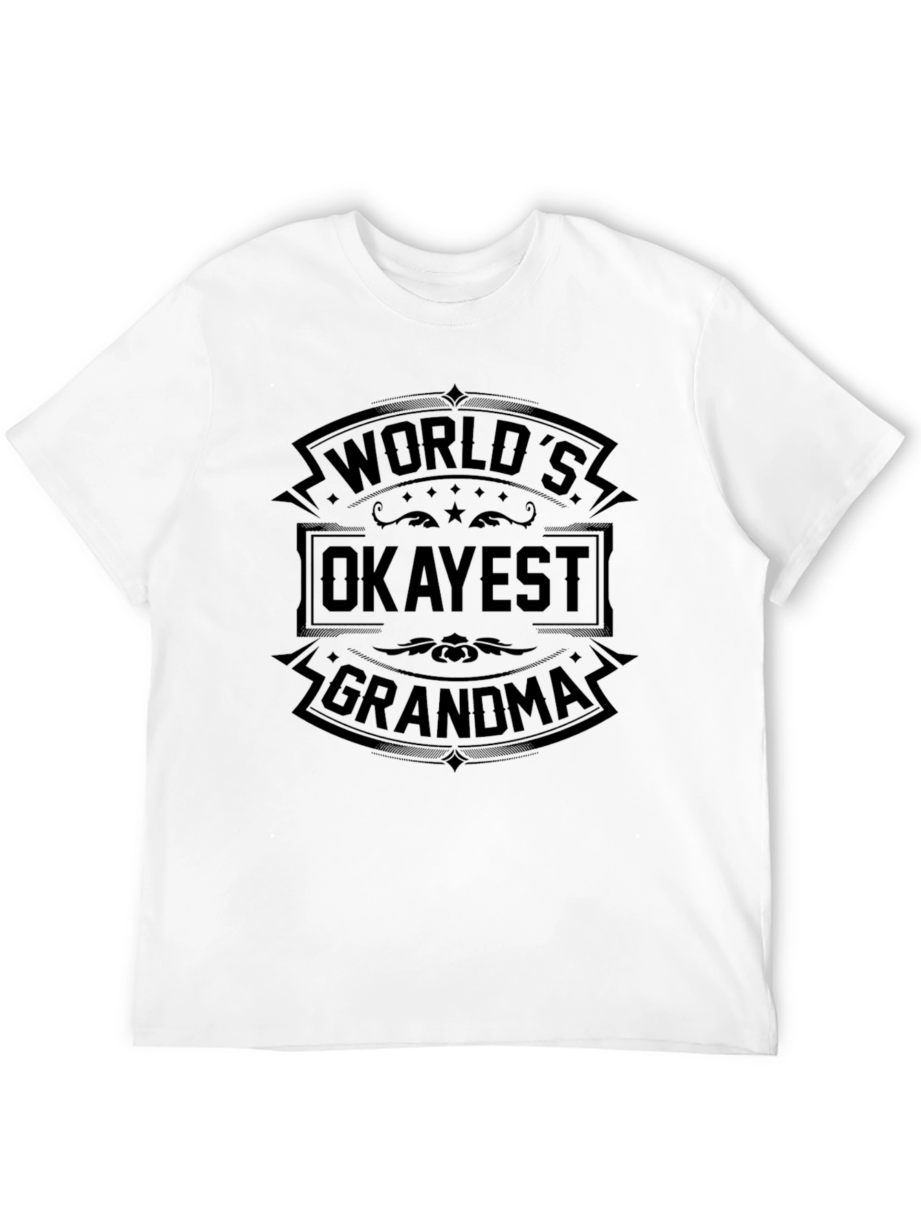Black World's Okayest Grandma T-Shirt - Novelty Graphic Tee view 12