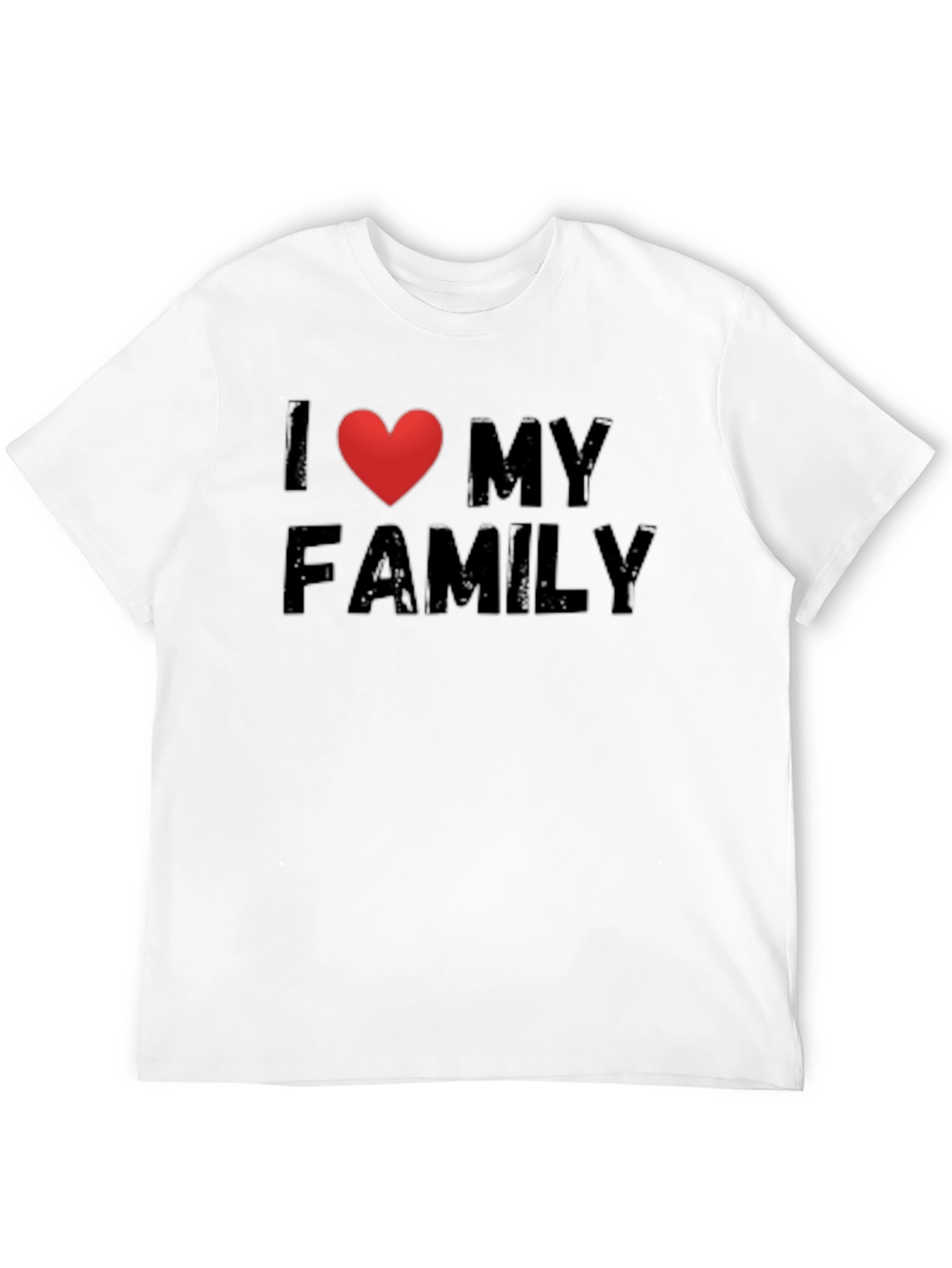 Black I Heart My Family Black Cotton T-Shirt view 12