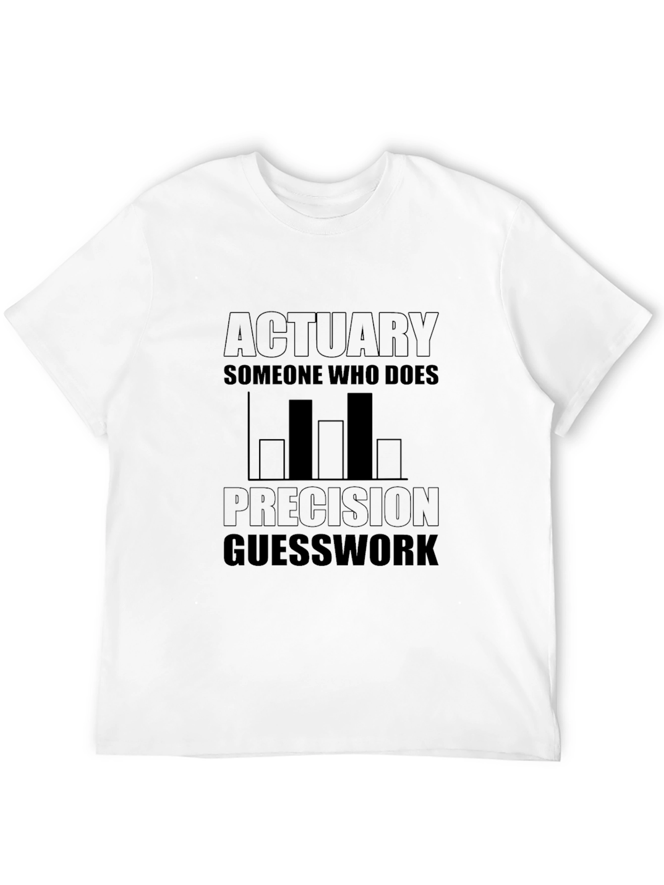 Black Actuary Precision Guesswork Black T-Shirt view 12