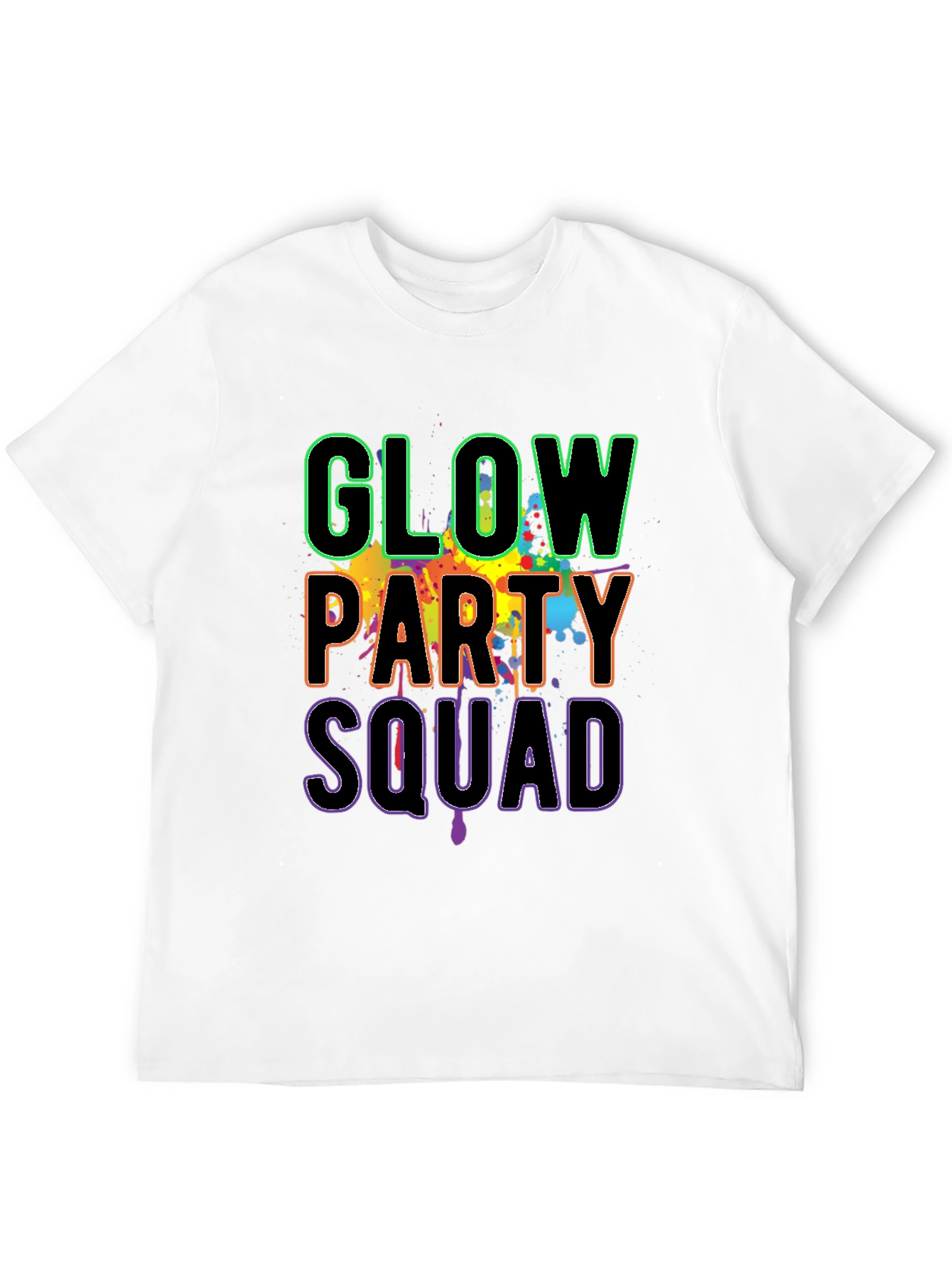 Black Glow Party Squad Graphic Tee view 12