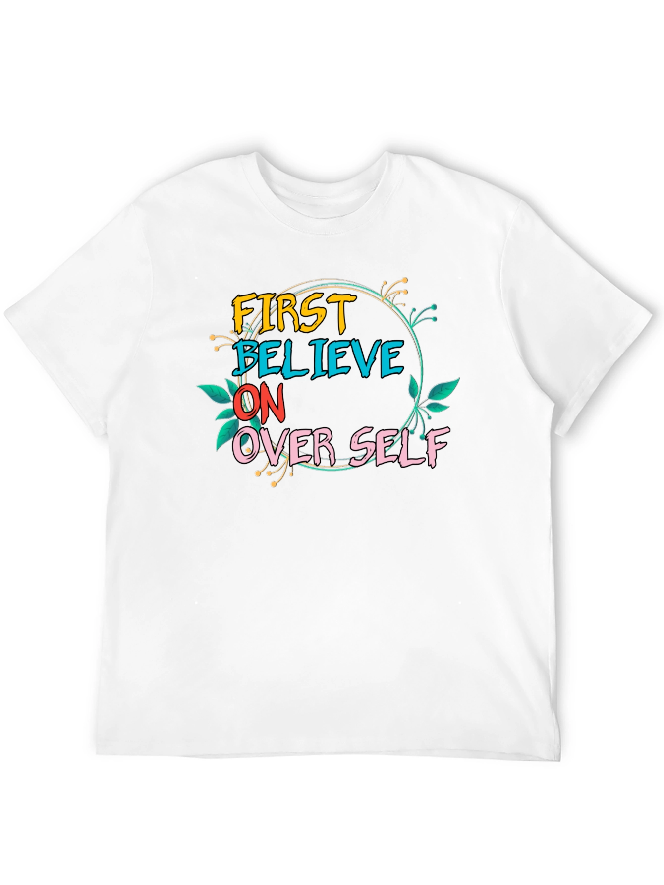 Black Believe In Over Self Graphic Tee view 12