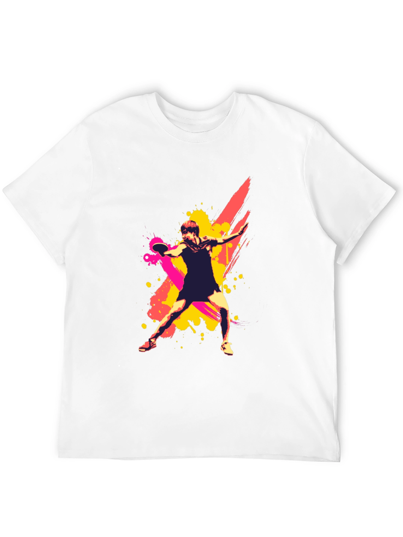 Black Tennis Player Graphic T-Shirt - Cool Sports Tee view 12