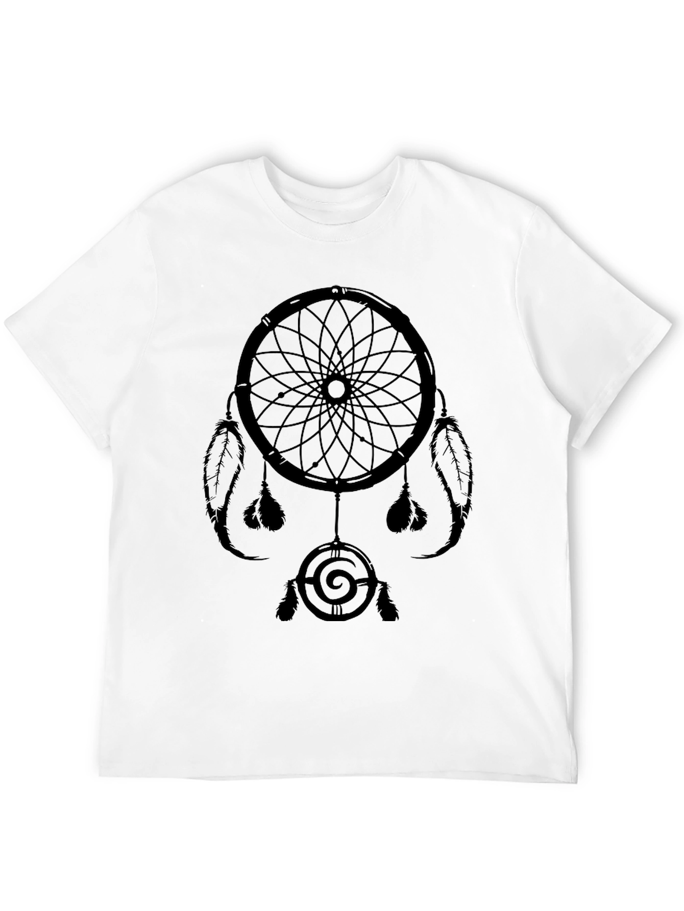 Black Dreamcatcher Graphic Print Tee - Soft Cotton Blend view 12