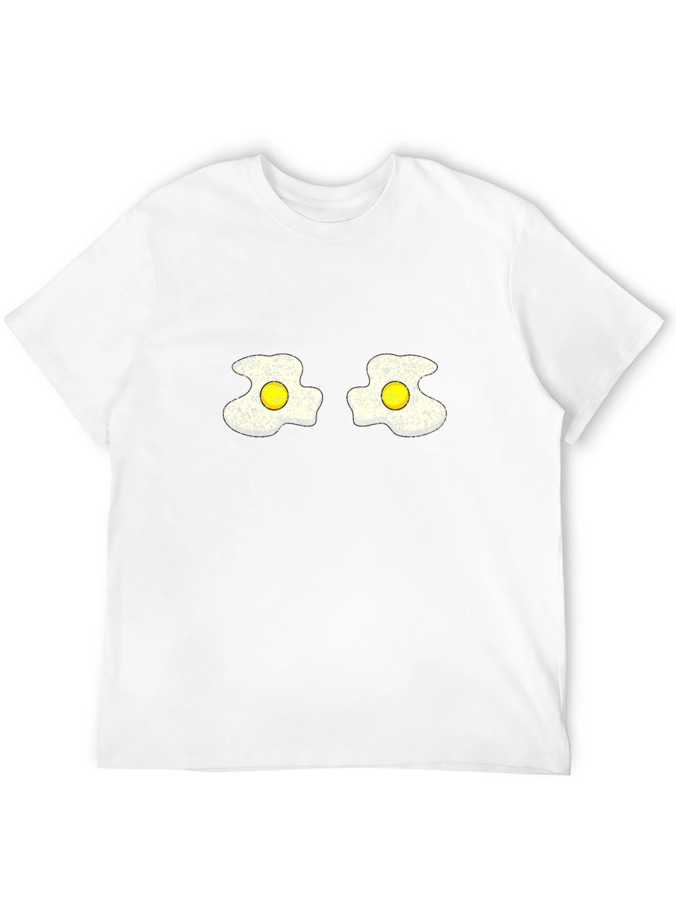 Black Funny Fried Egg Graphic Tee - Novelty T-Shirt view 12