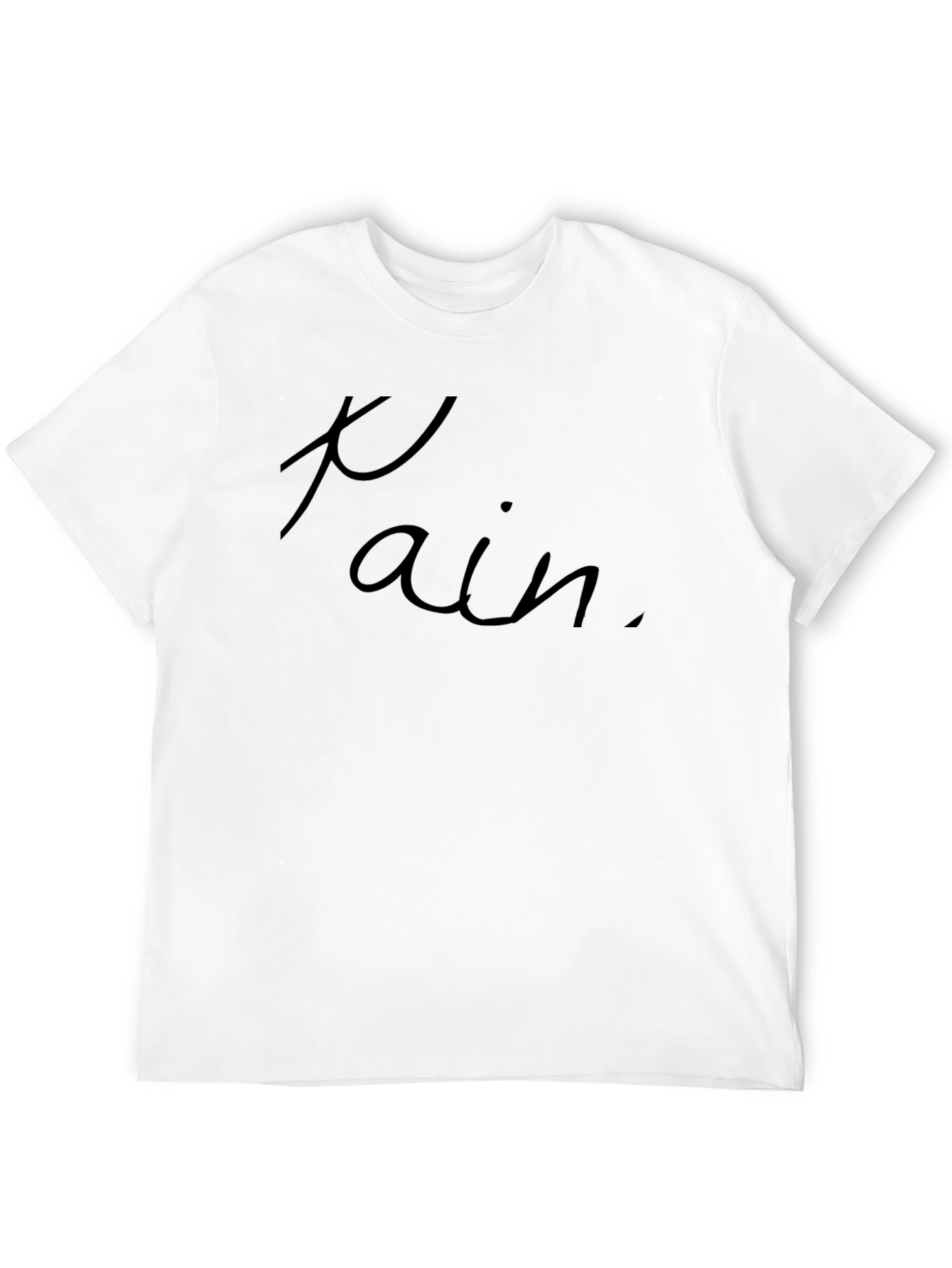 Black Men's Black "Pain" T-Shirt view 12